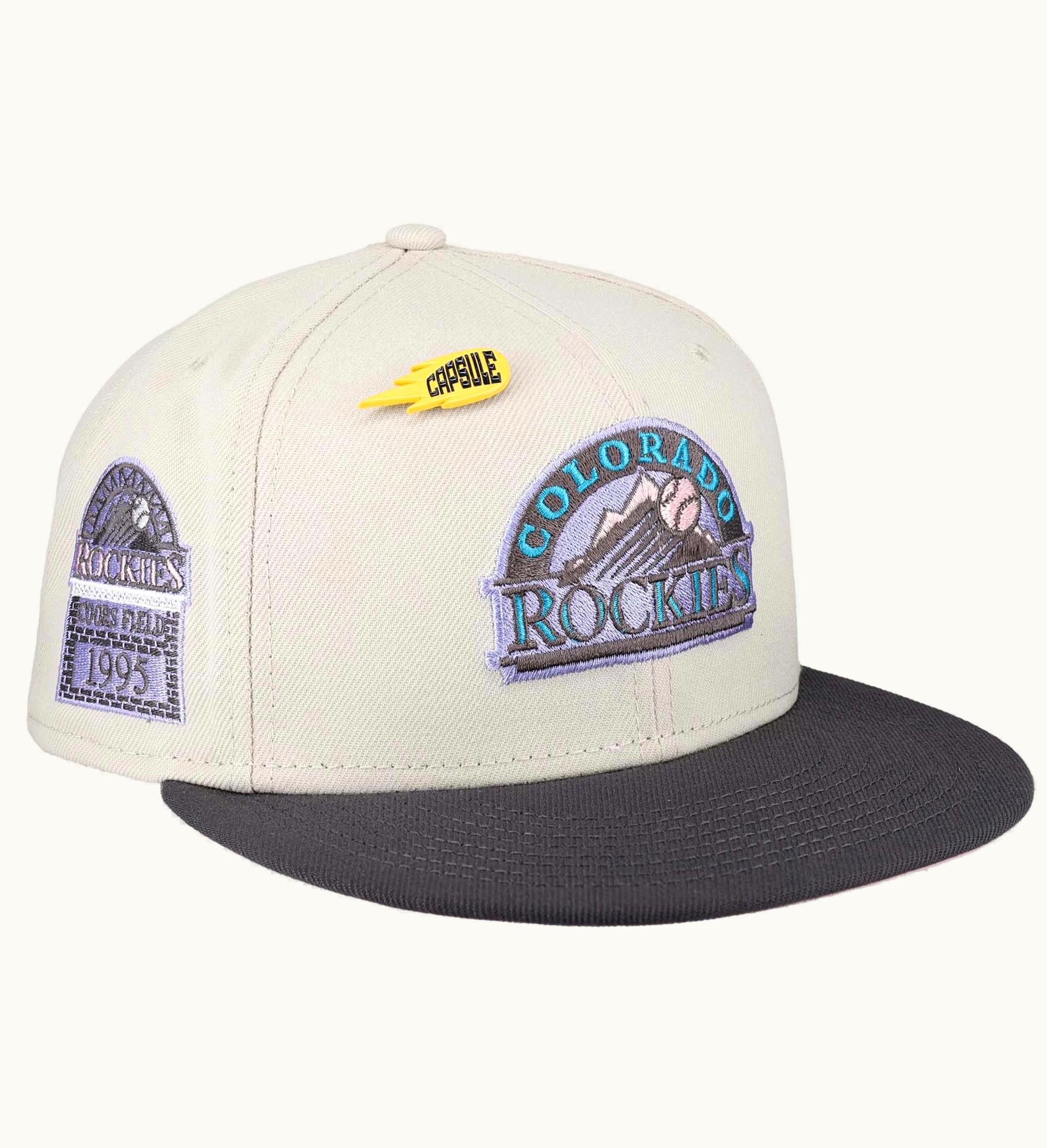 New Era New Era Colorado Rockies Capsule Comet Collection 1995 Coors Field 59fifty Fitted Hat Grey Pink