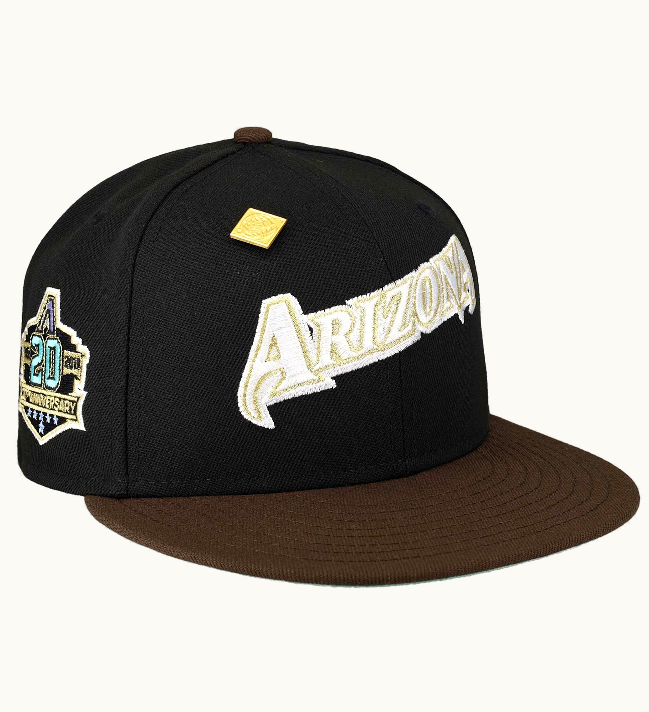 New Era New Era Arizona Diamondbacks Capsule Vintage Series 20th Anniversary Patch 59fifty Fitted Hat Black Teal