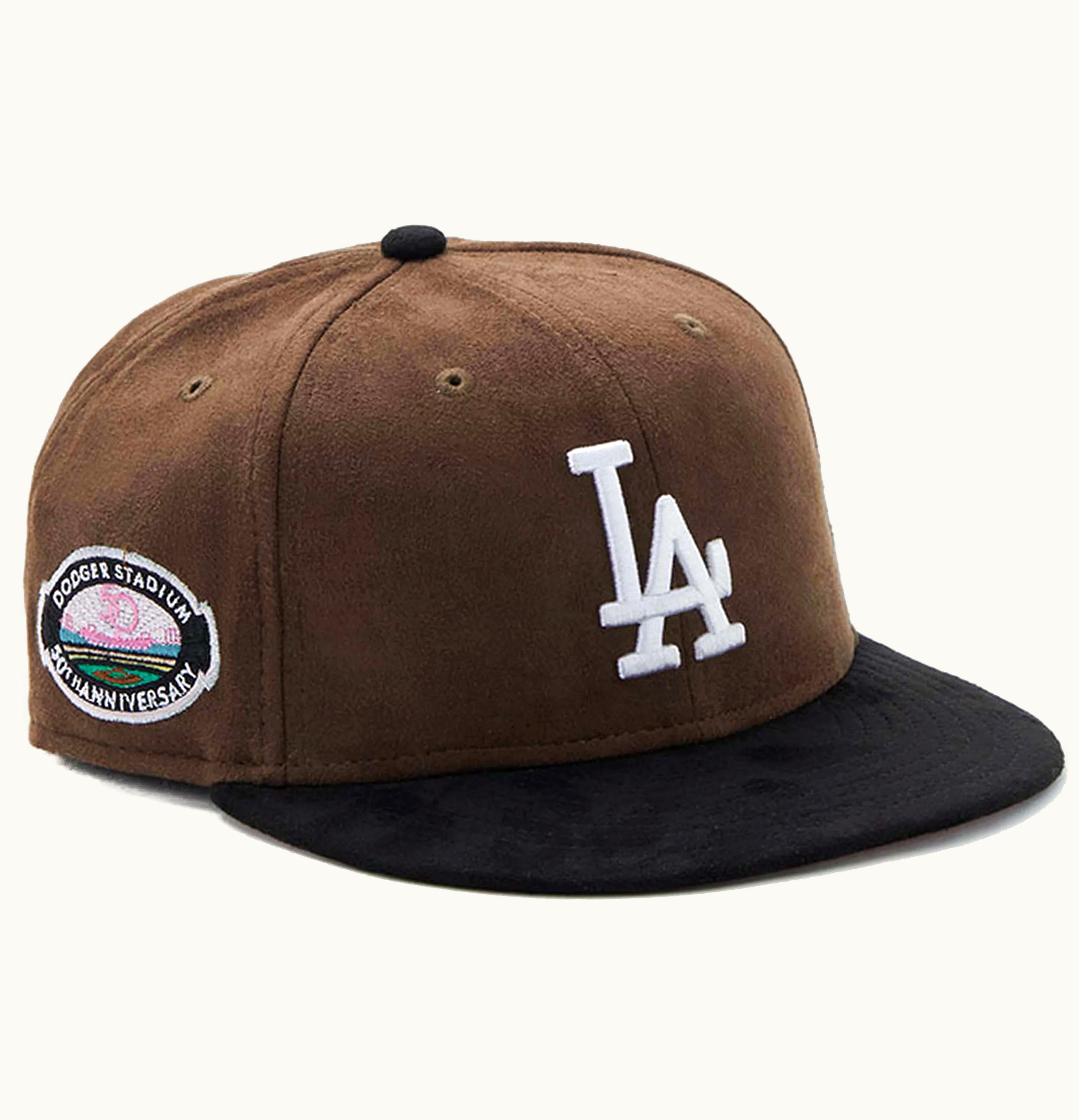 New Era X Ps Reserve X Miki Guerra Suede Dodgers 59fifty Fitted Hat Pink Mocha