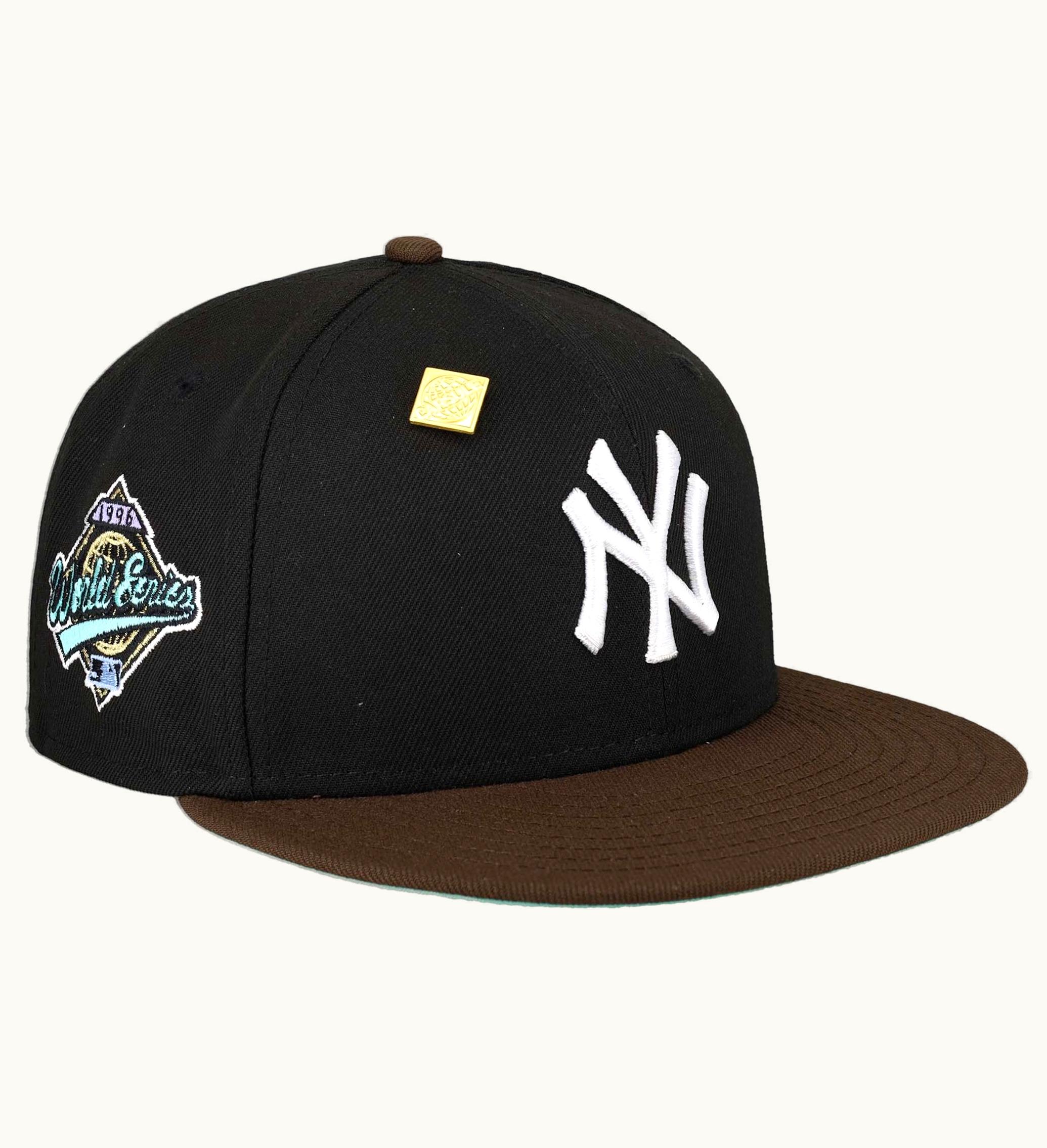 New Era New Era New York Yankees Capsule Vintage Collection 1996 World Series Exclusive 59fifty Fitted Hat Black Teal