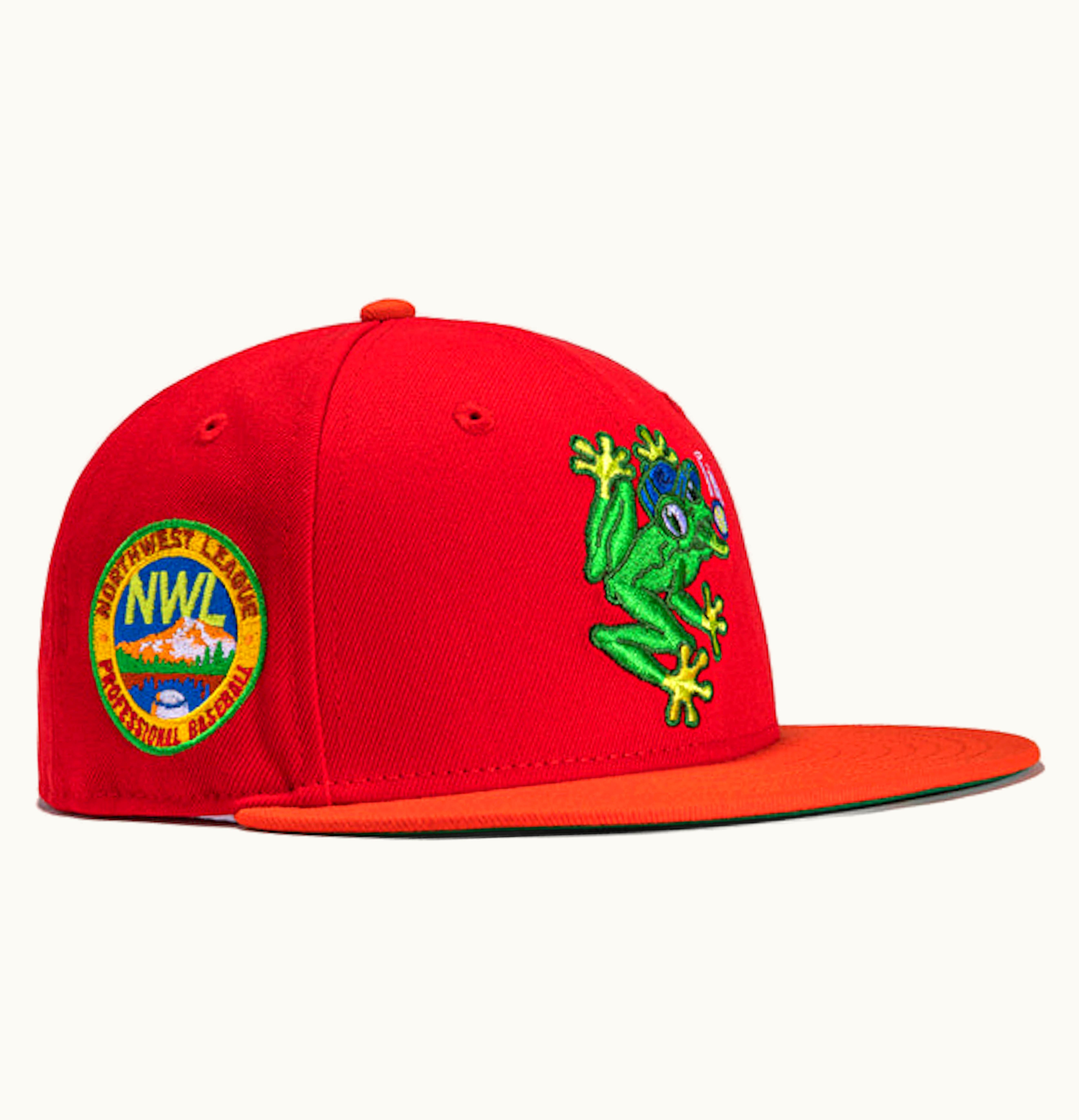 New Era X Hat Club Exclusive Cereal Pack Bonus Flavors Everett Aquasox Northwest League Patch 59fifty Fitted Hat Red