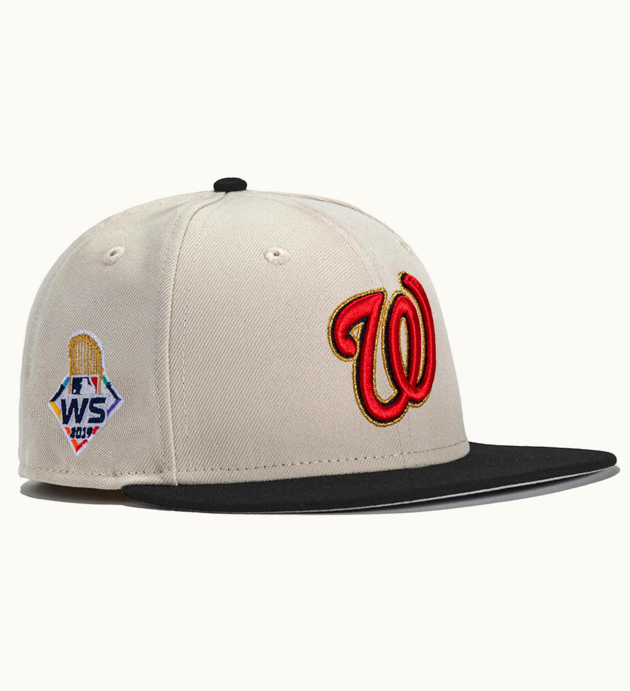 New Era New Era X Hat Club Exclusive Stone Dome Washington Nationals 2019 World Series Patch 59fifty Fitted Hat Stone