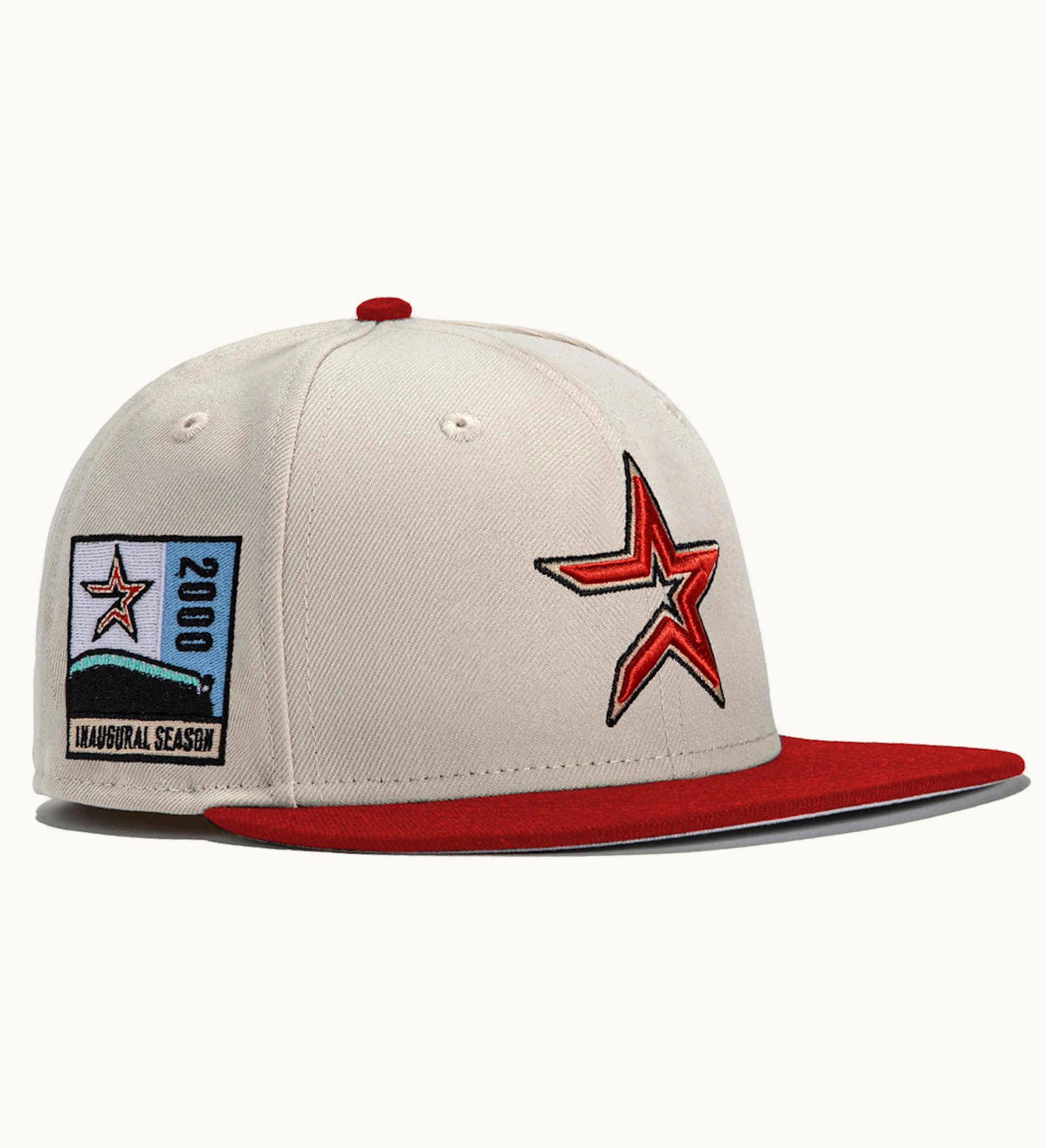 New Era New Era X Hat Club Exclusive Stone Dome Houston Astros 2000 Inaugural Patch 59fifty Fitted Hat Stone
