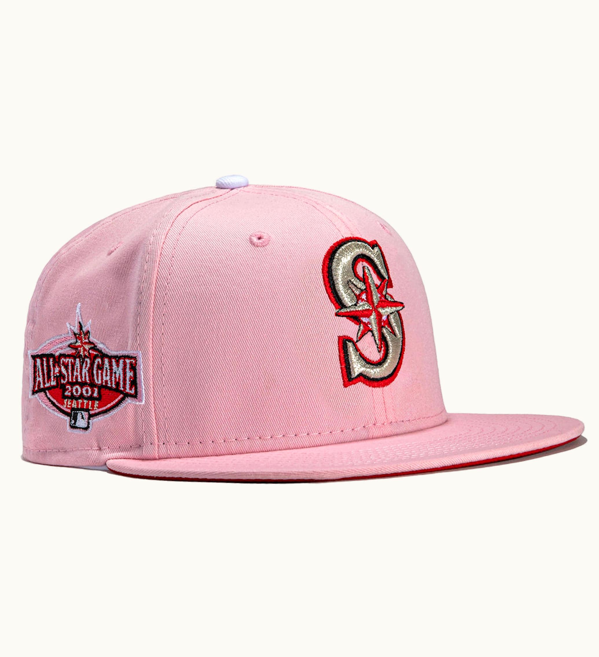New Era New Era X Hat Club Seattle Mariners 2001 All Star Game Patch Strawberry Jam 59fifty Fitted Hat Pink