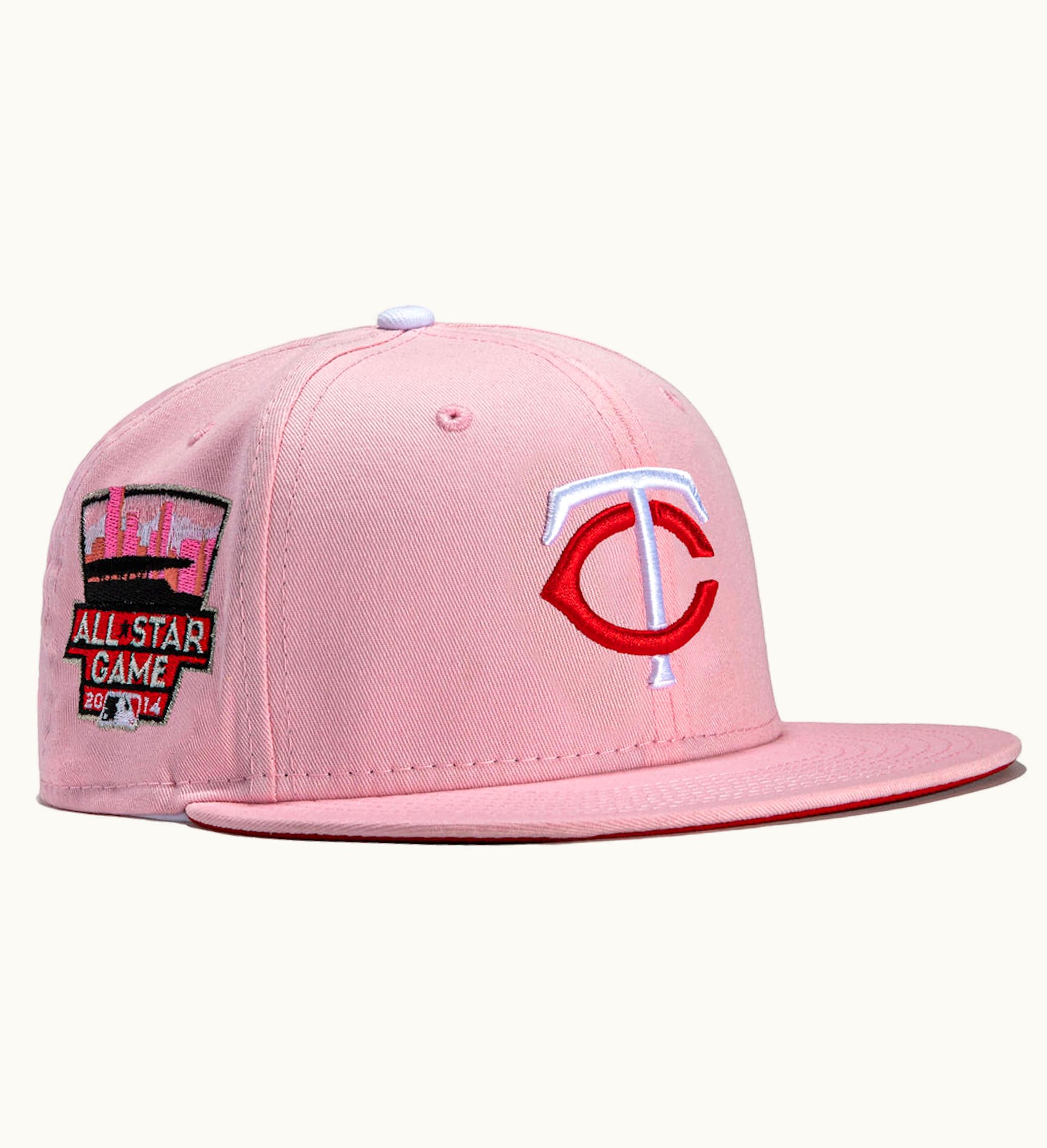 New Era New Era X Hat Club Minnesota Twins 2014 All Star Game Patch Strawberry Jam 59fifty Fitted Hat Pink