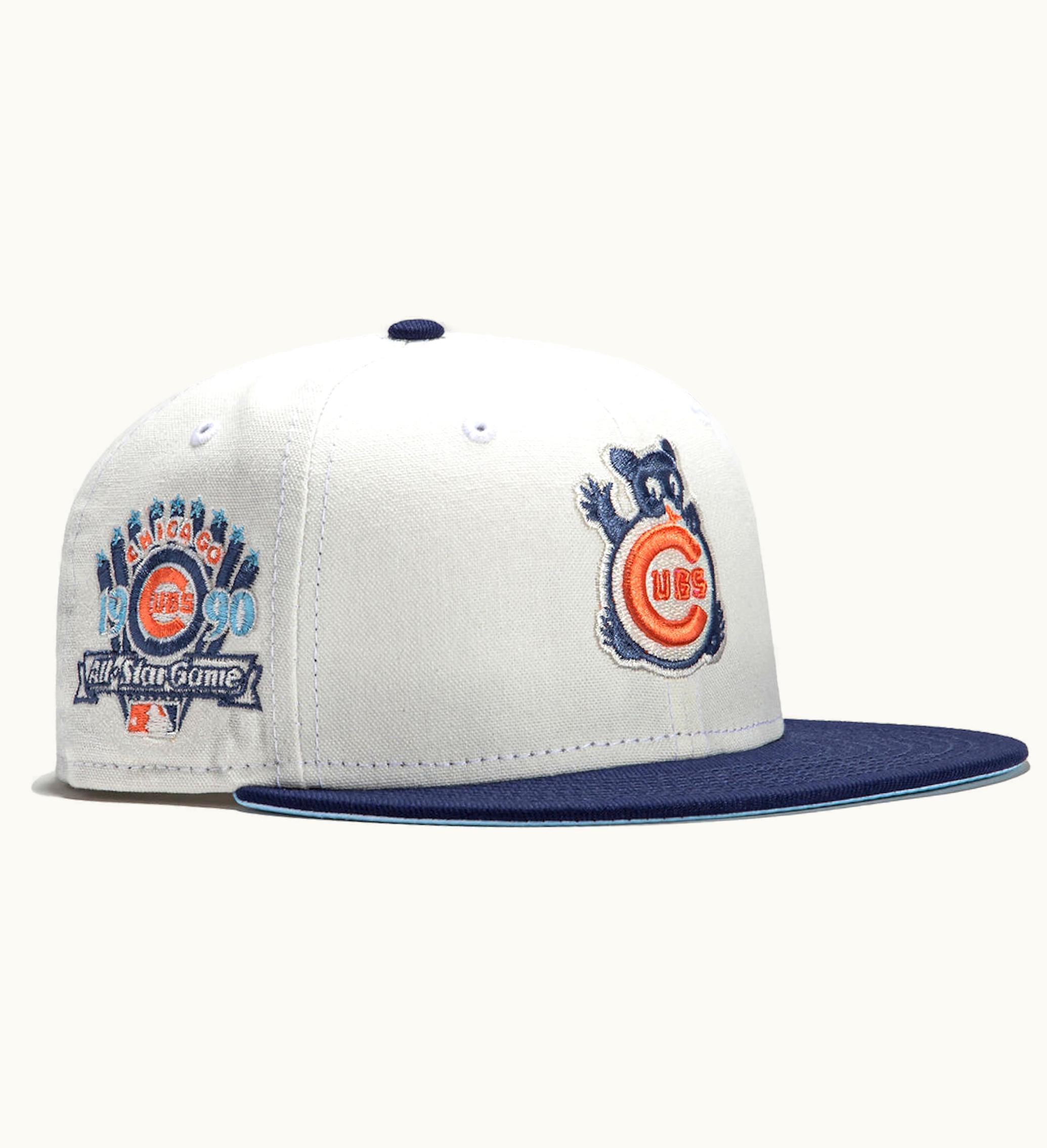 New Era New Era Chicago Cubs Monaco 1990 All Star Game Patch Wave Hat Club Exclusive 59fifty Fitted Hat Stone Peach