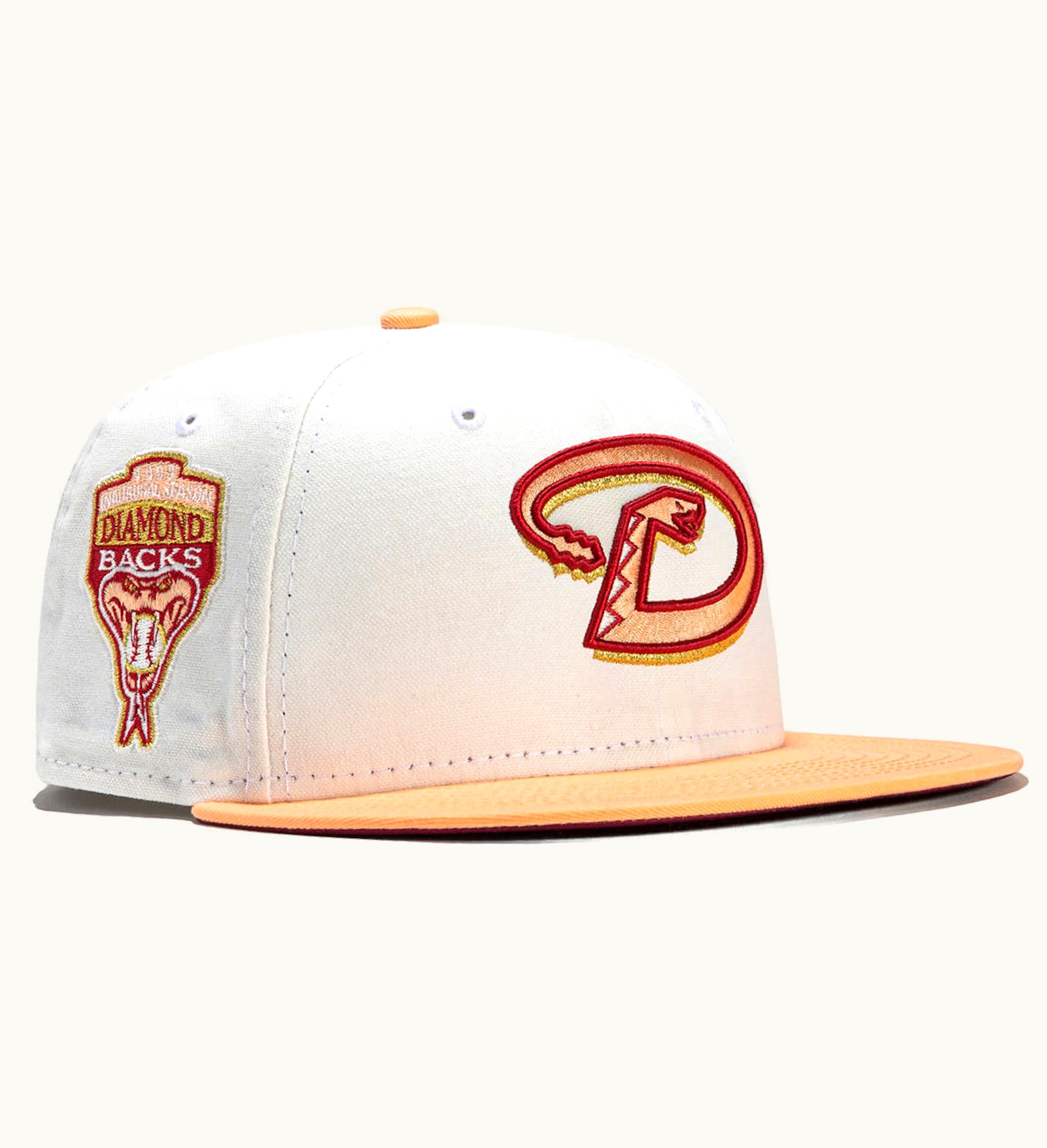 New Era New Era Arizona Diamondbacks Monaco Inaugural Patch D Hat Club Exclusive 59fifty Fitted Hat Stone Peach