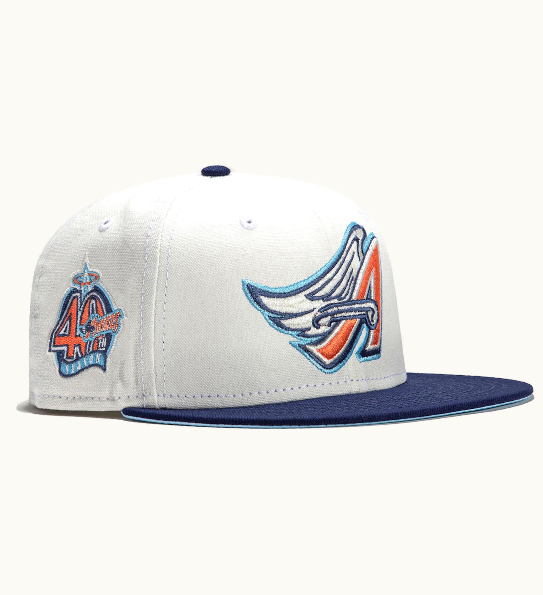 New Era New Era Los Angeles Angels Monaco 40th Anniversary Patch 1997 Hat Club Exclusive 59fifty Fitted Hat Stone Peach