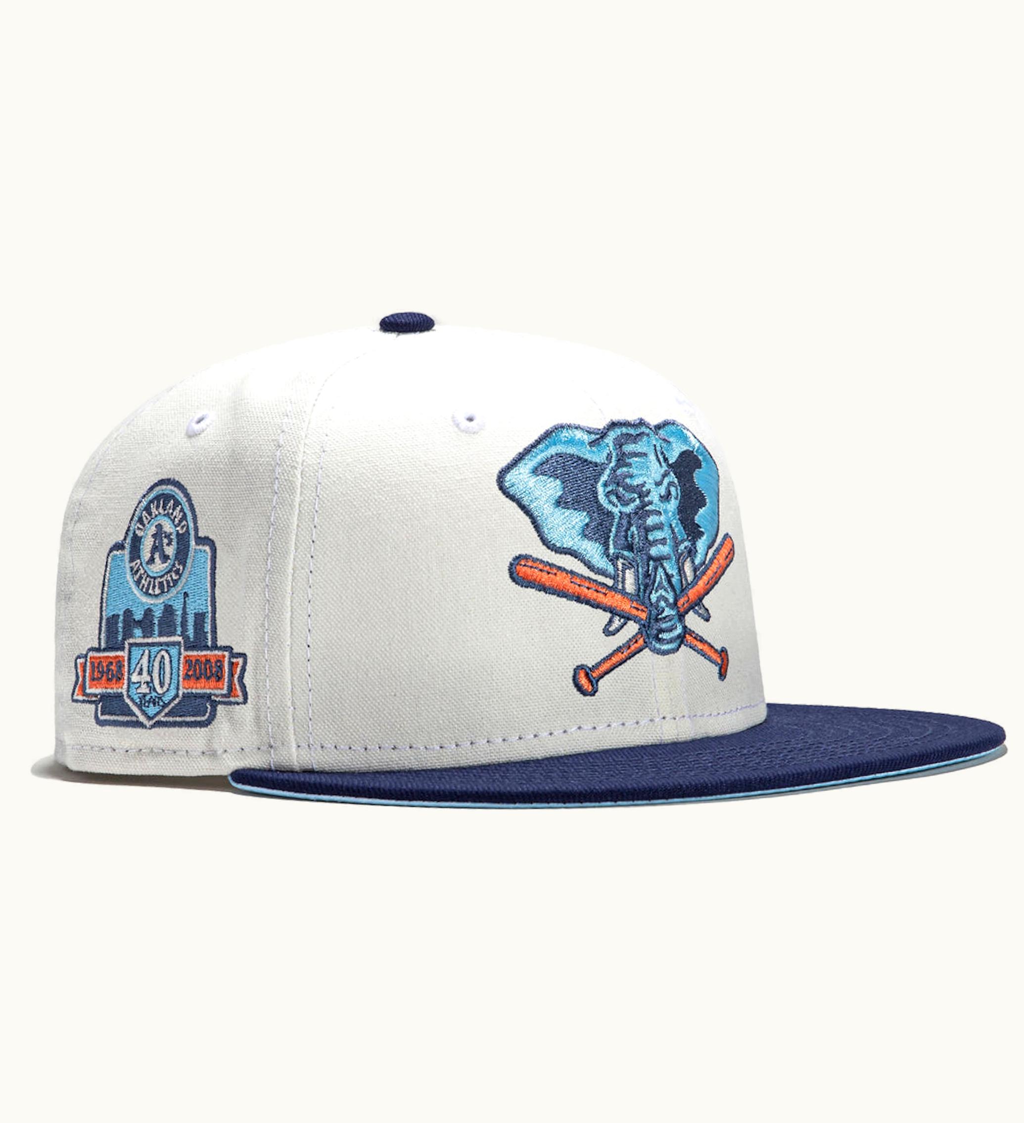 New Era New Era Oakland Athletics Monaco 40th Anniversary Patch Stomper Hat Club Exclusive 59fifty Fitted Hat Stone Peach