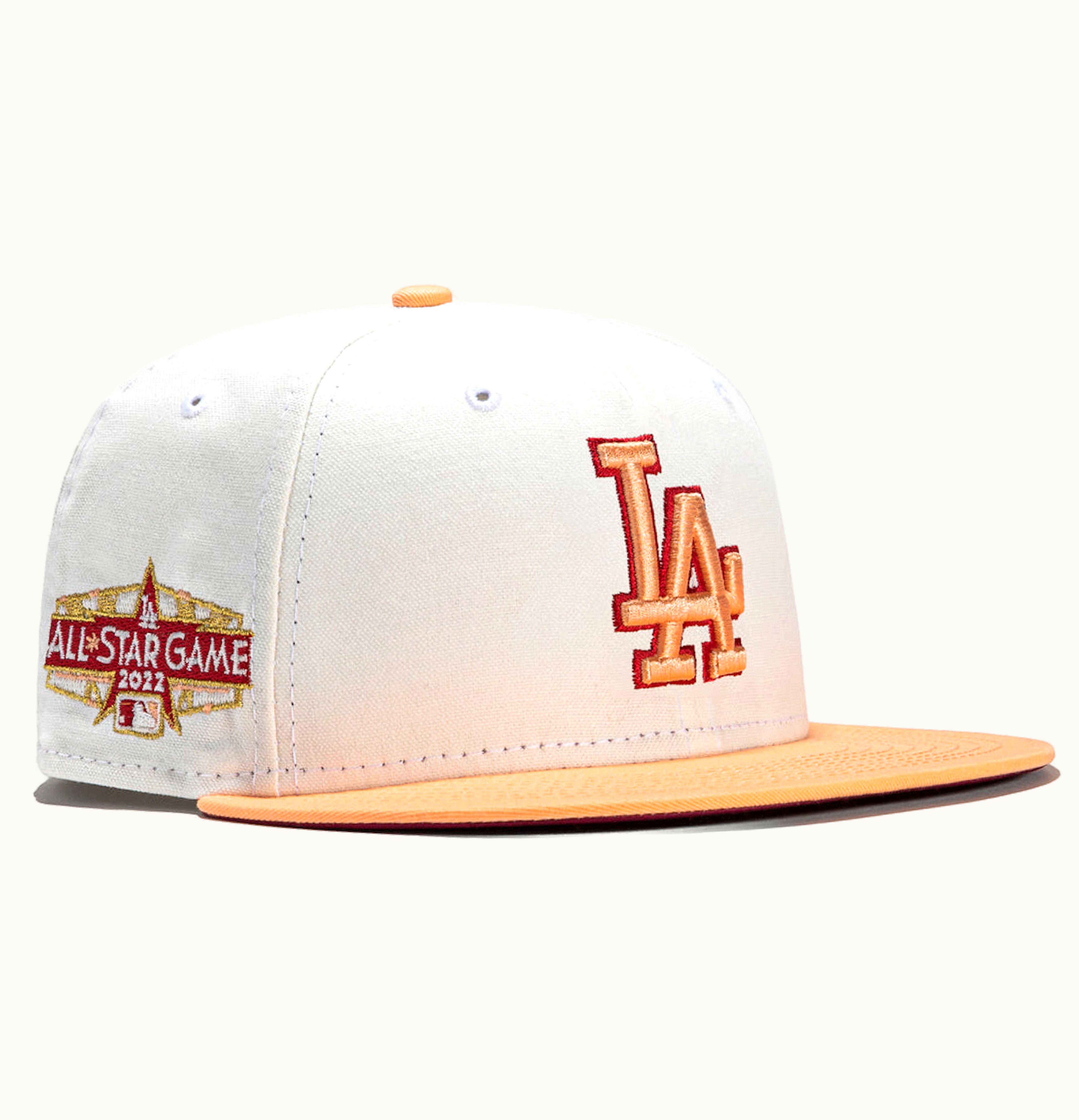 New Era New Era Los Angeles Dodgers Monaco 2022 All Star Game Patch Hat Club Exclusive 59fifty Fitted Hat Stone Peach