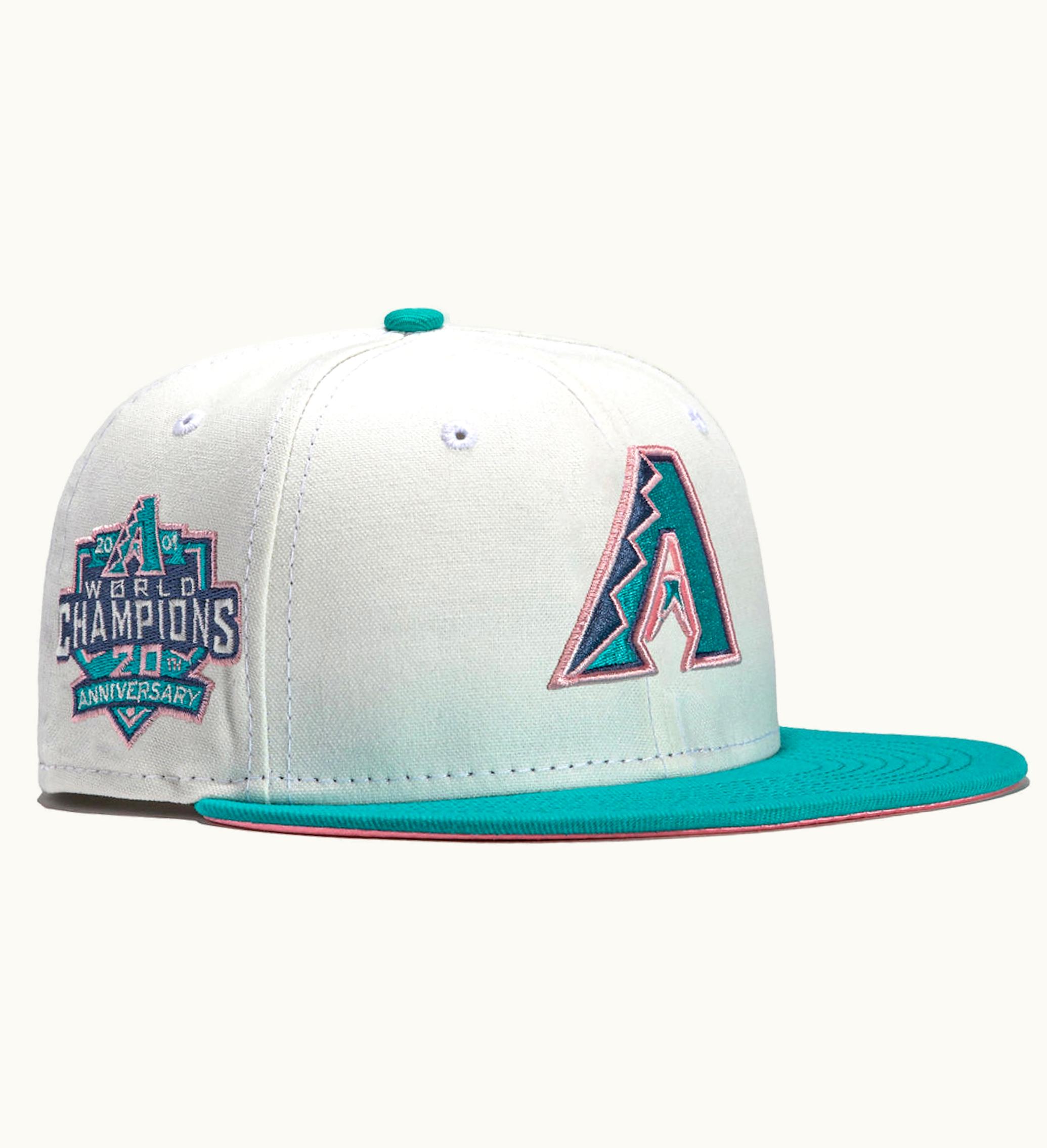 New Era New Era Arizona Diamondbacks Monaco 20th Anniversary Champions Patch A Hat Club Exclusive 59fifty Fitted Hat Stone Peach