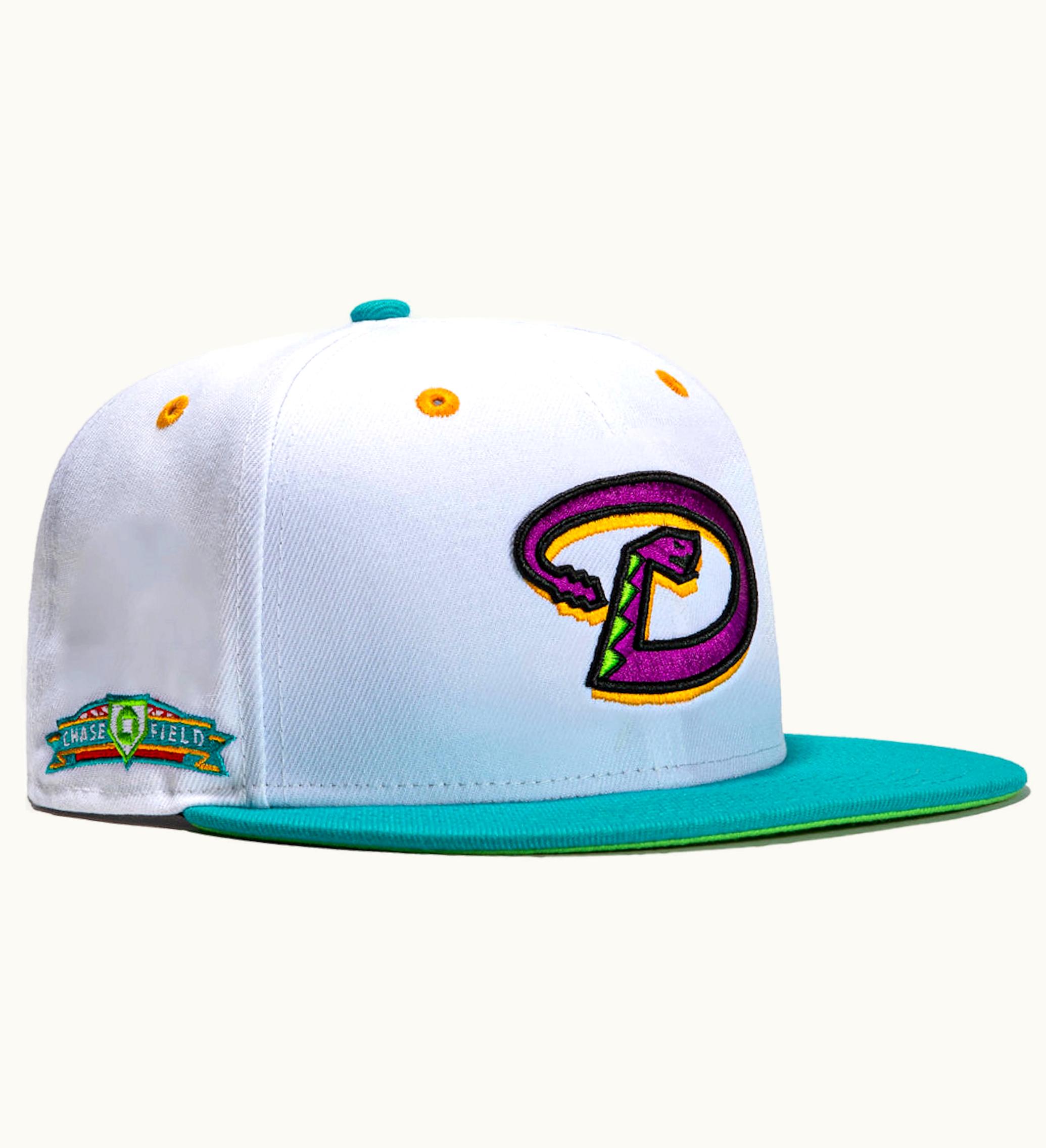 New Era New Era Arizona Diamondbacks Dogtown Chase Field Patch D Hat Club Exclusive 59fifty Fitted Hat White Teal
