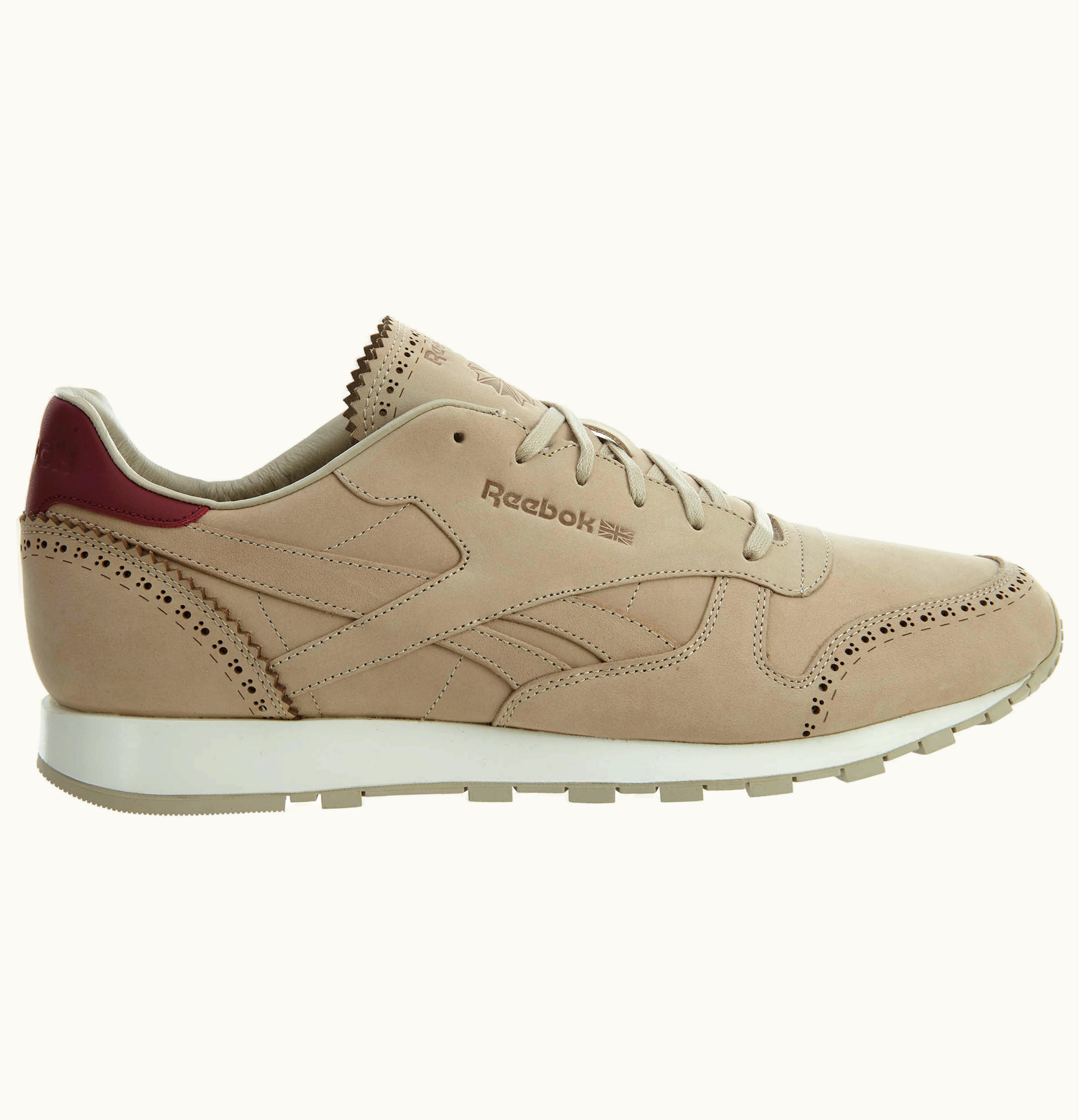 Reebok Cl Leather Lux Horween Sand Stone Merlot Chalk