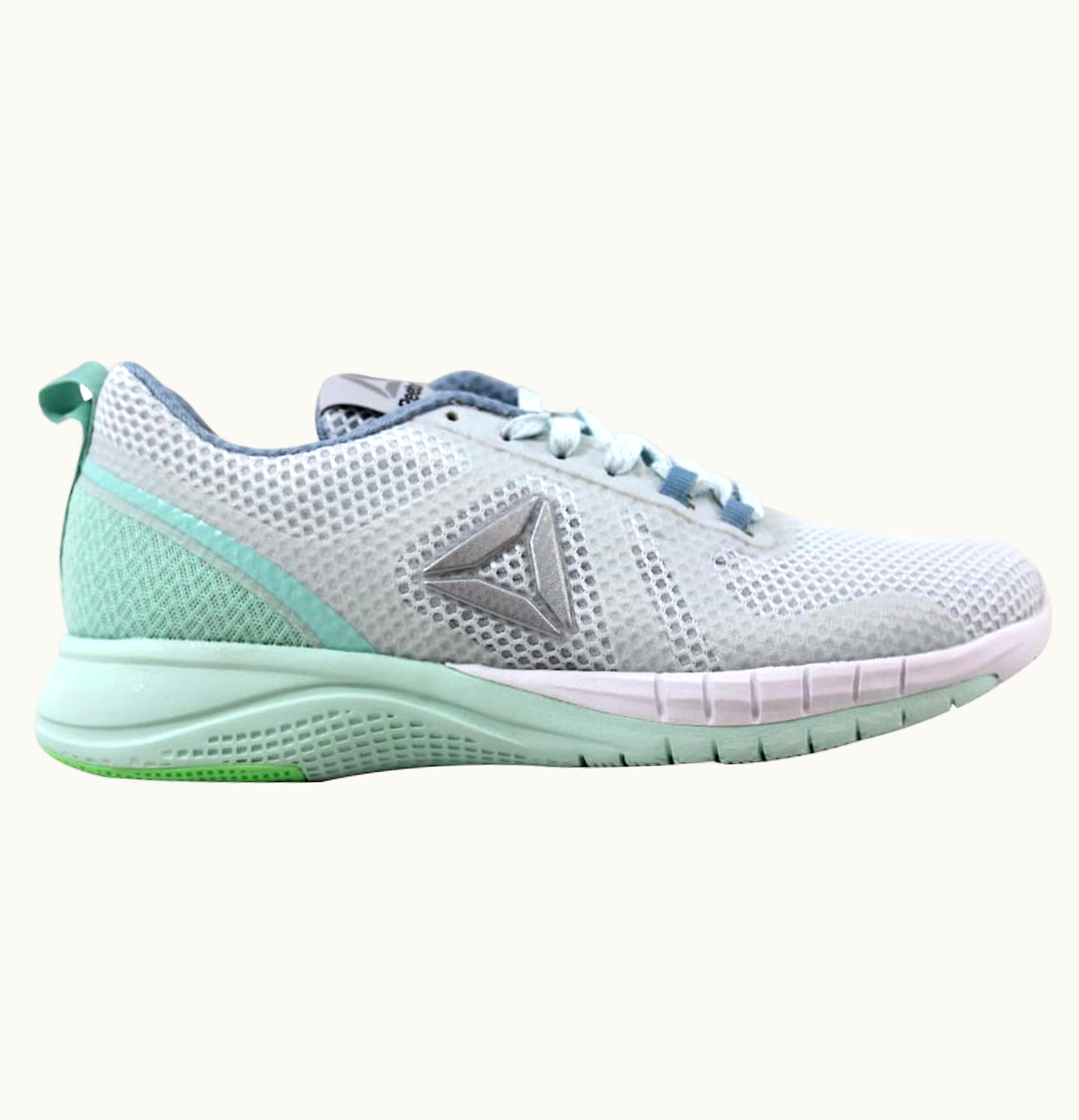Reebok Print Run 20 Blue Grey Mist Green White W