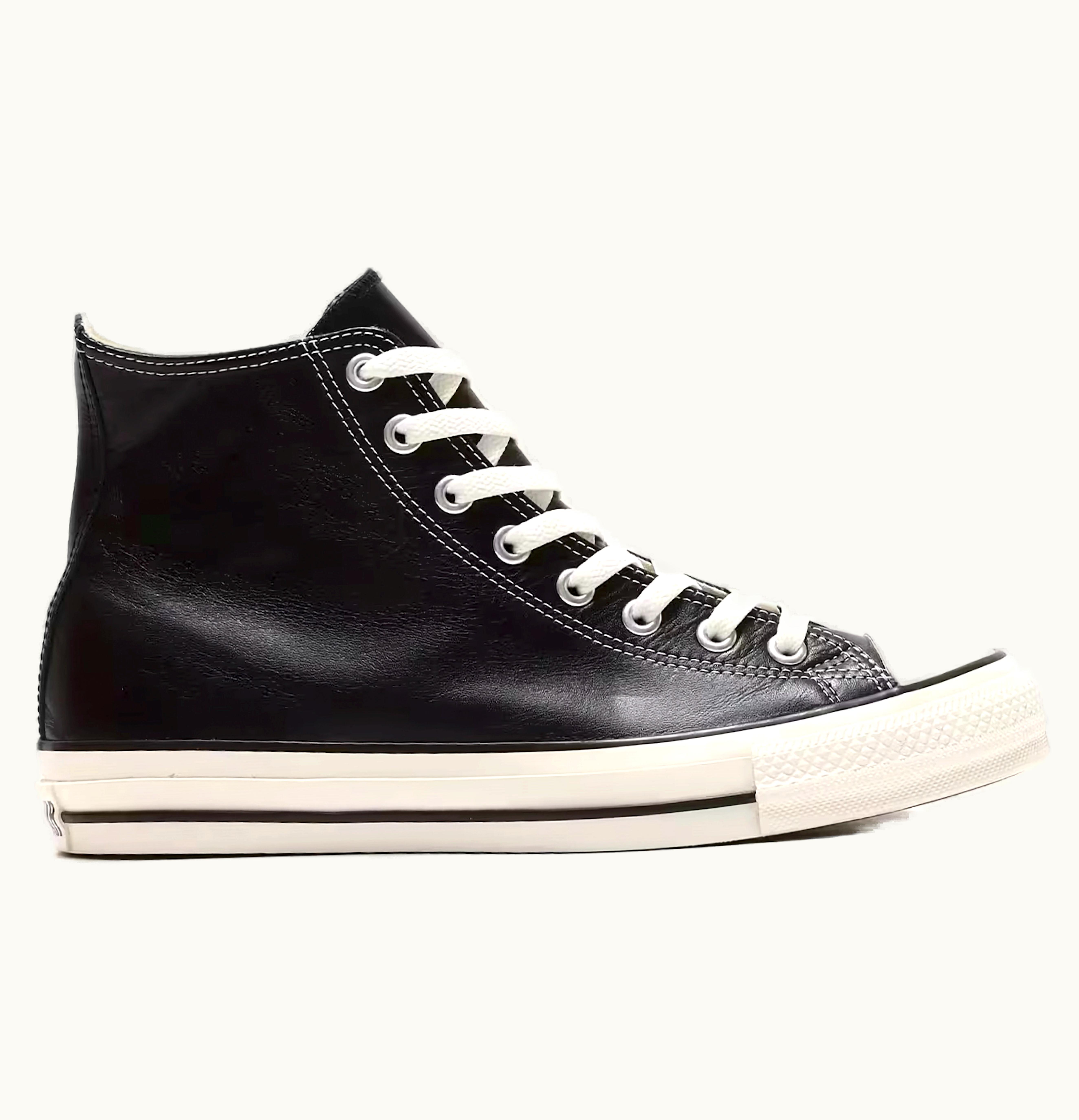 Converse All Star Olive Green Leather Hi Black