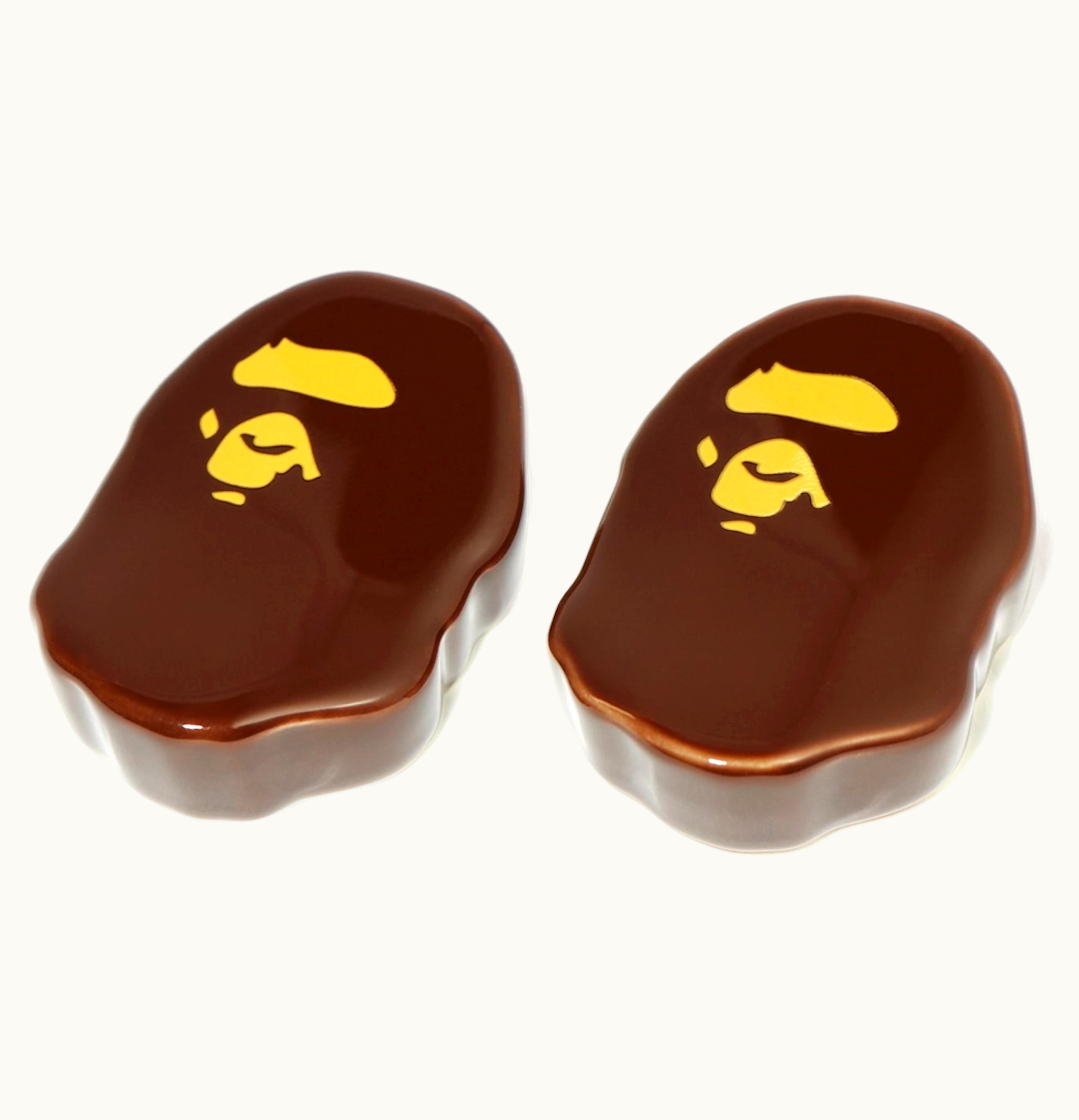 BAPE BAPE Ape Head Chopstick Rest Place Brown
