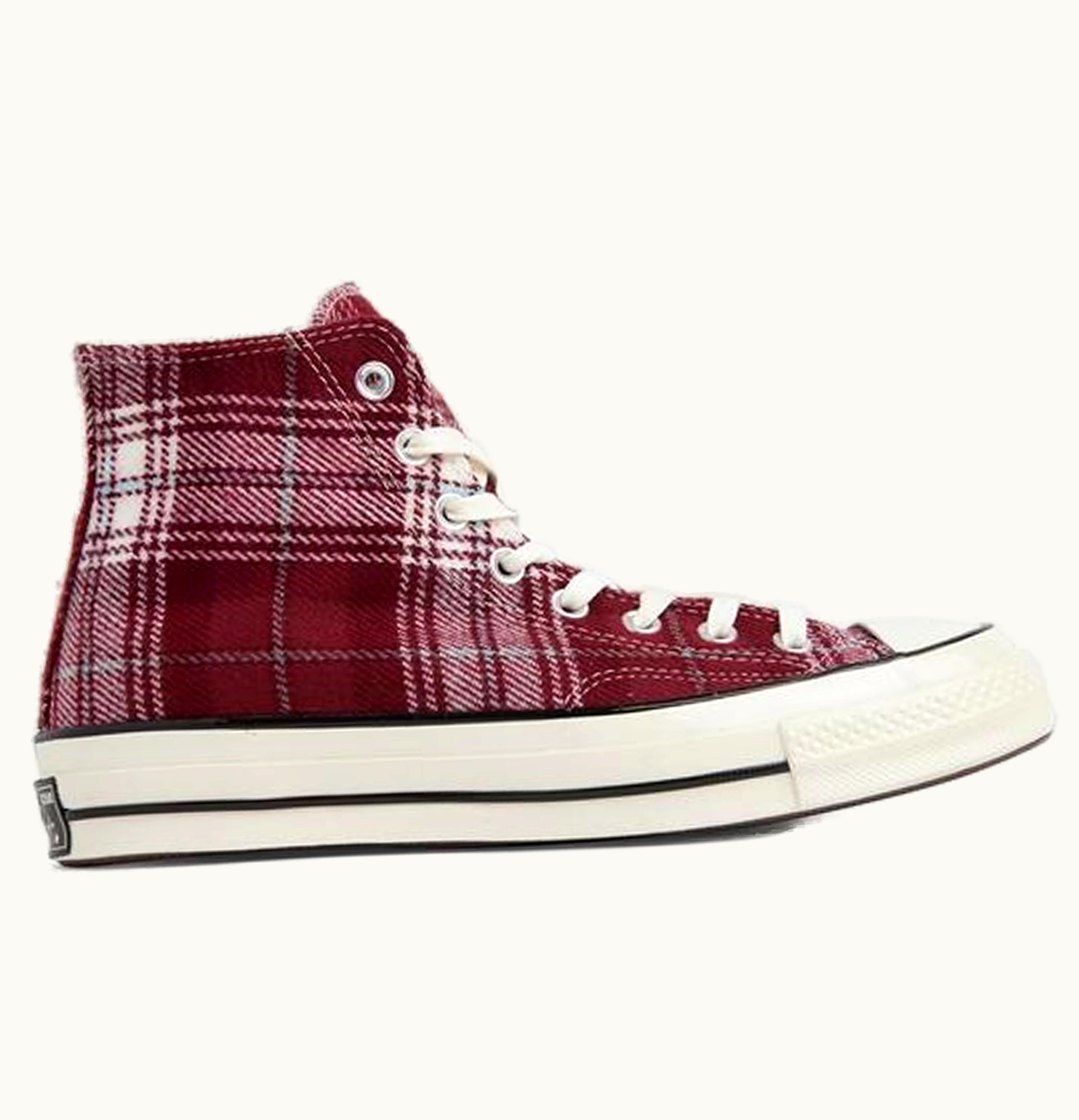 Converse Chuck Taylor All Star 70s Hi Plaid Pack Dark Burgundy
