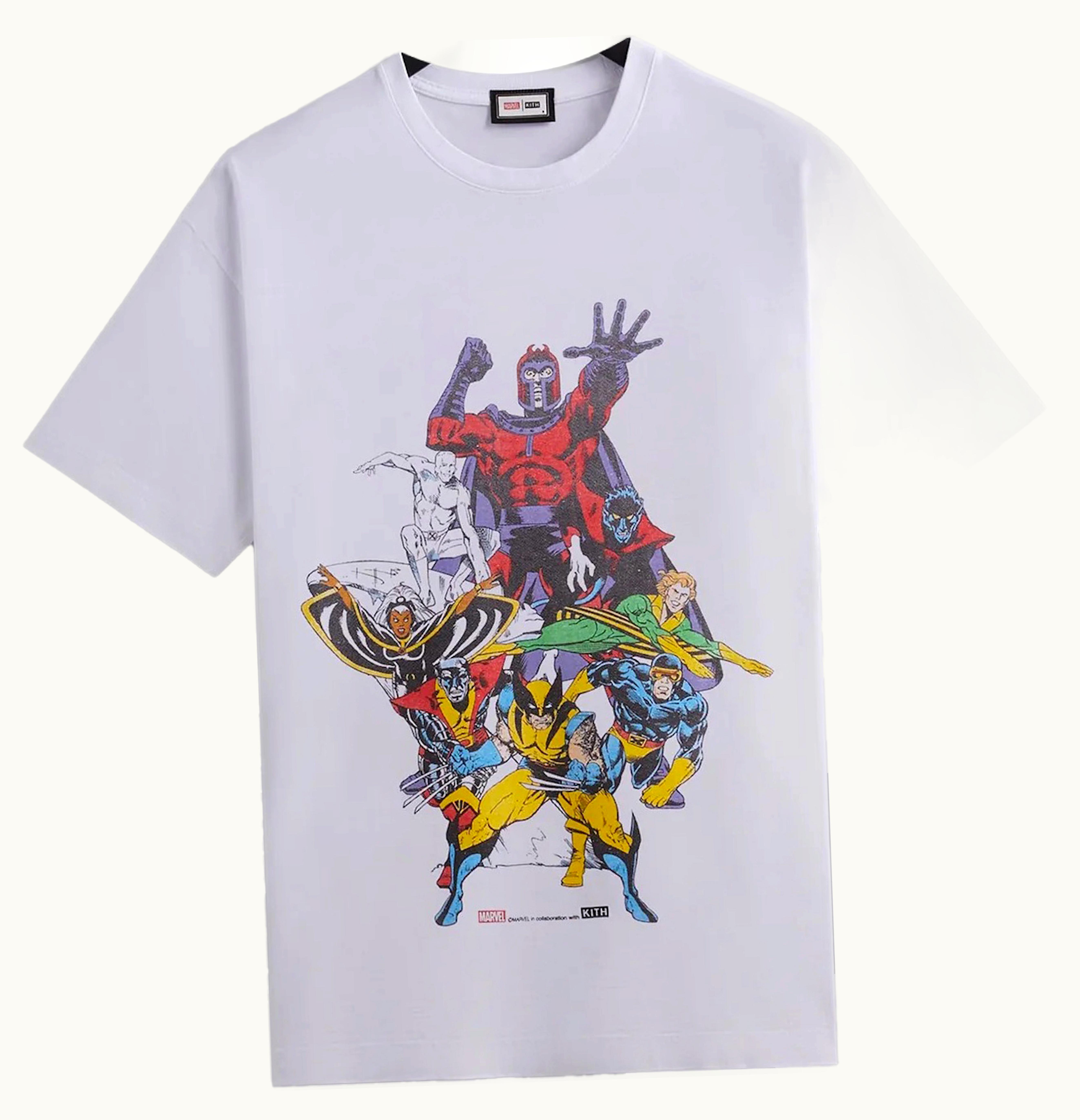 Kith Kith X Marvel X Men Retro Comic Vintage Tee White Ph