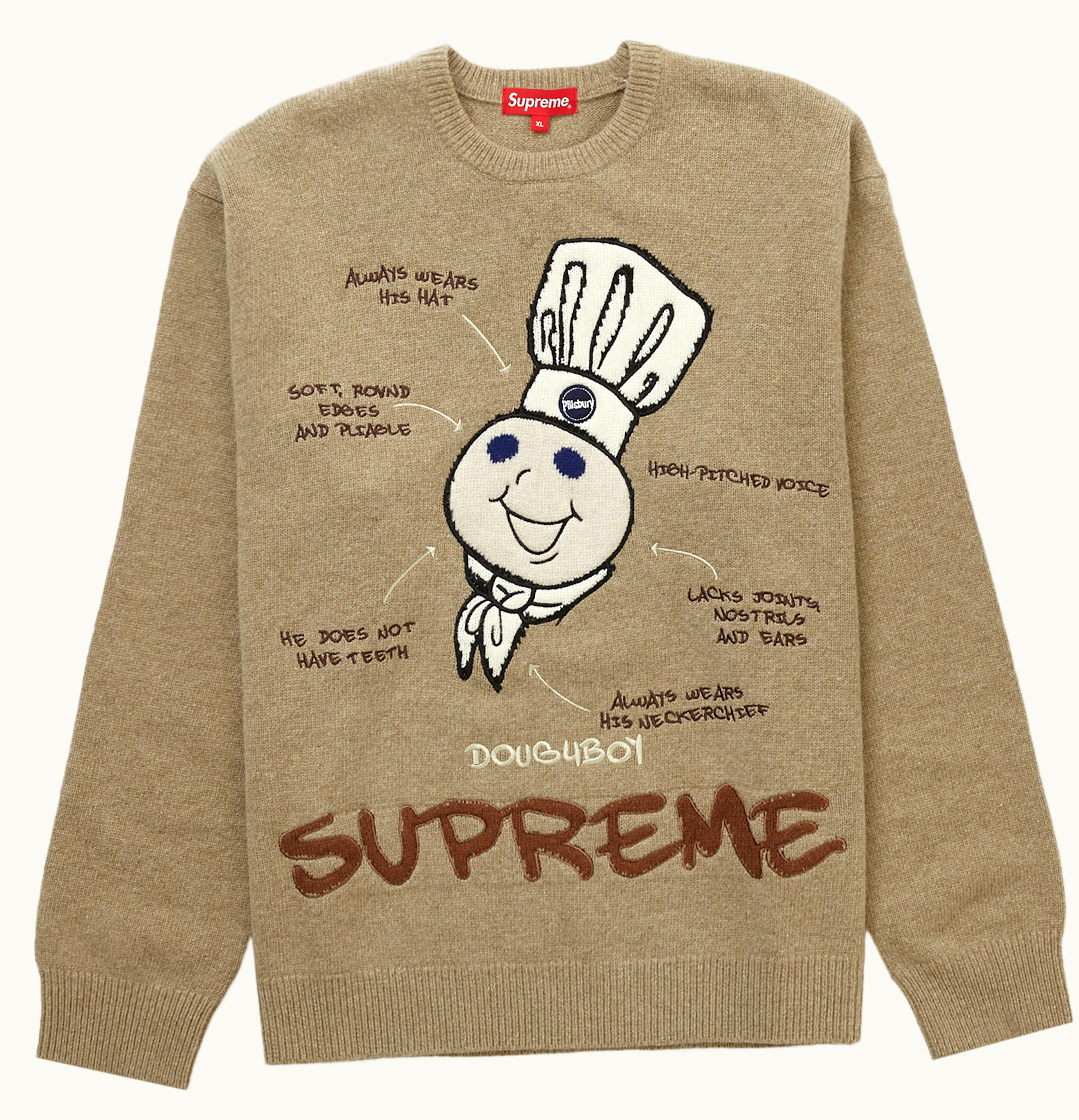 Supreme Supreme Doughboy Sweater Beige