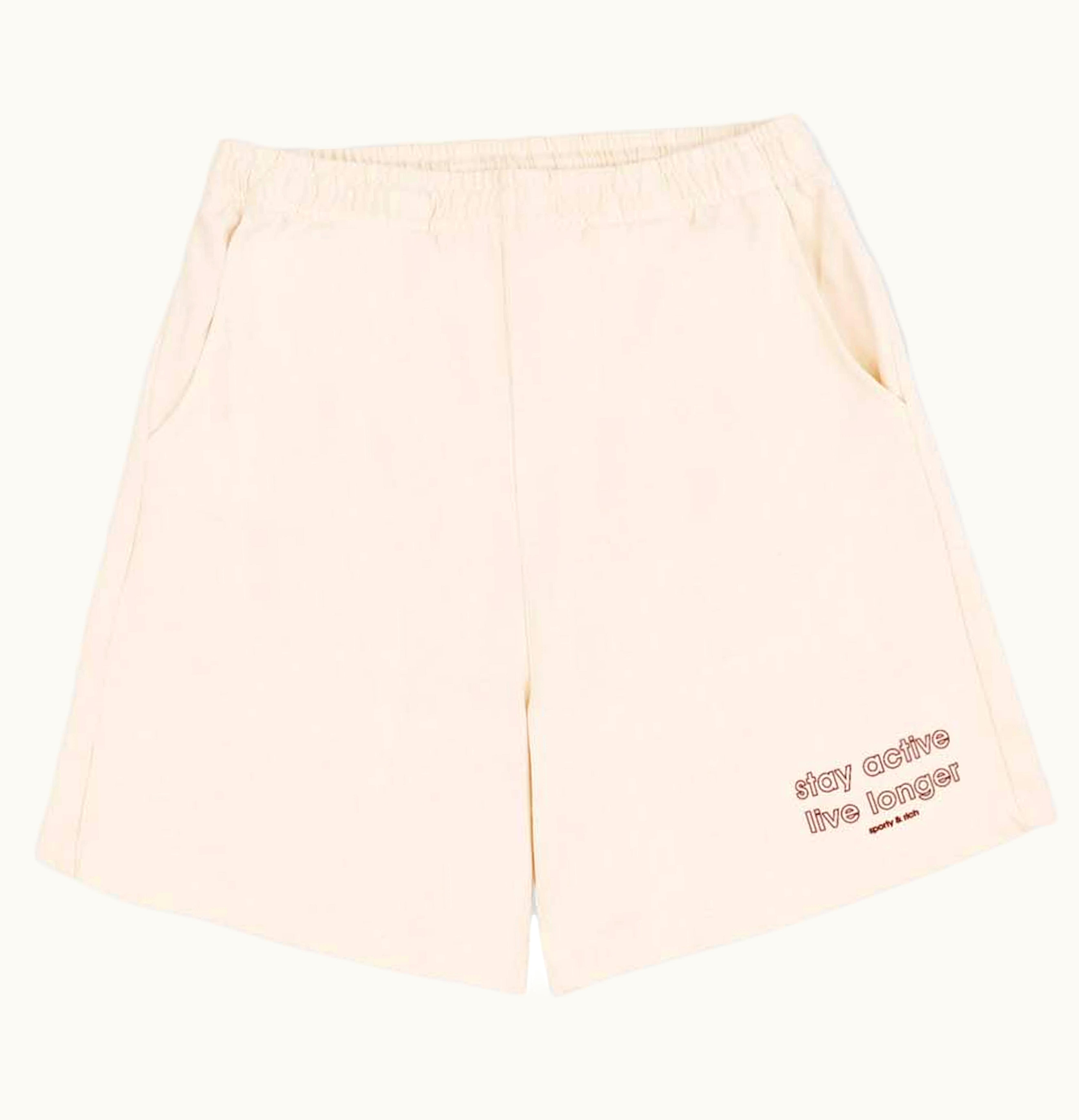 Sporty & Rich Sporty Rich X Adidas Originals Stay Active Gym Short Cream Merlot
