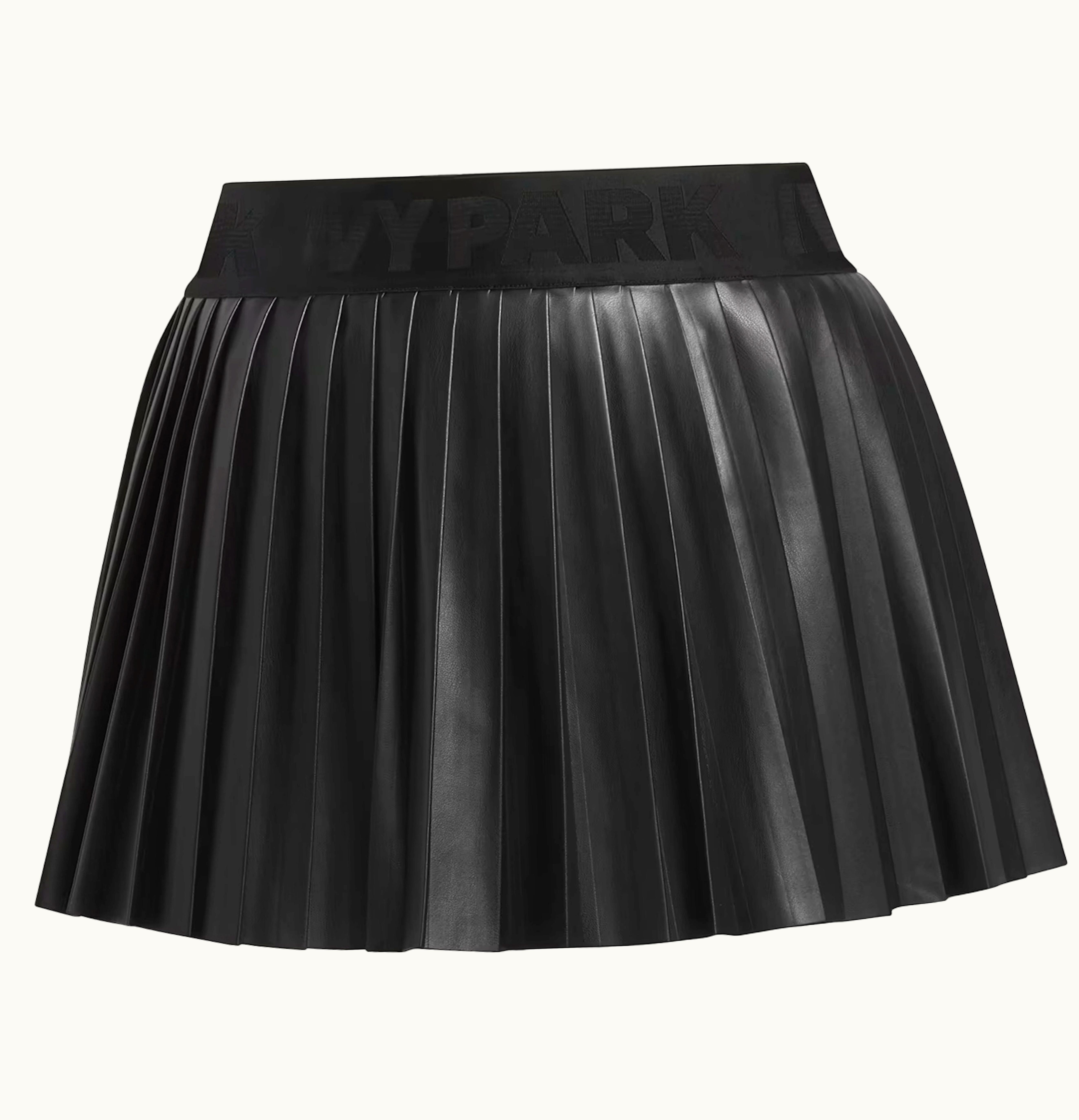 Adidas Adidas Ivy Park Leather Pleated Mini Skirt Plus Size Black