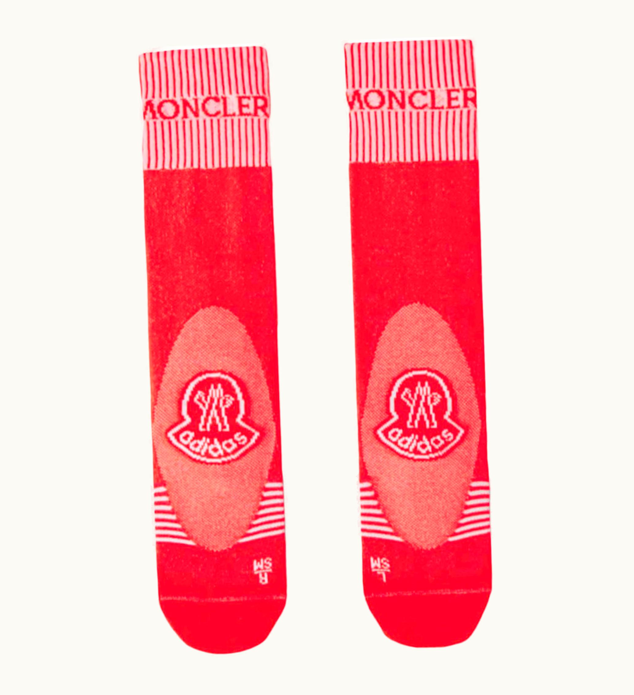 Moncler Moncler X Adidas Originals Logo Socks Solar Red