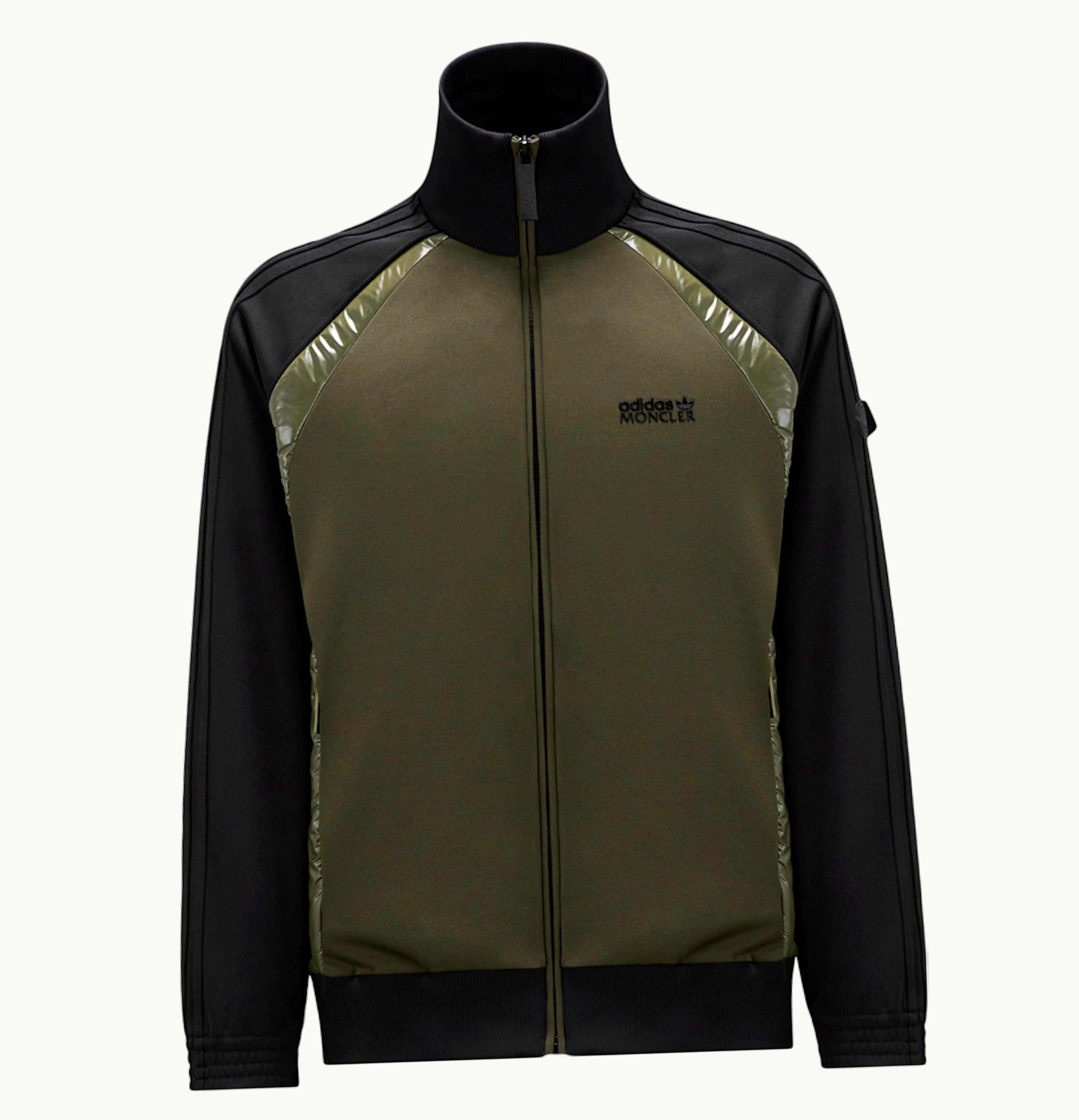 Moncler Moncler X Adidas Originals Acetate Zip Up Sweatshirt Black Green