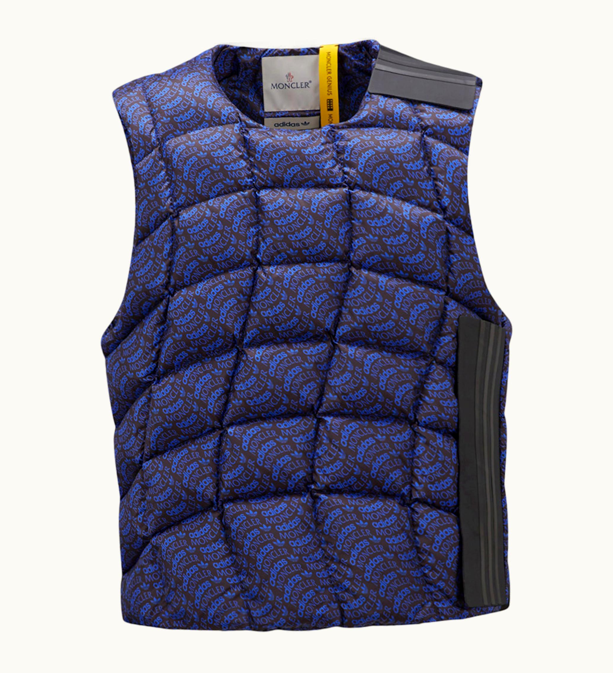 Moncler Moncler X Adidas Originals Berthod Down Vest Black Blue