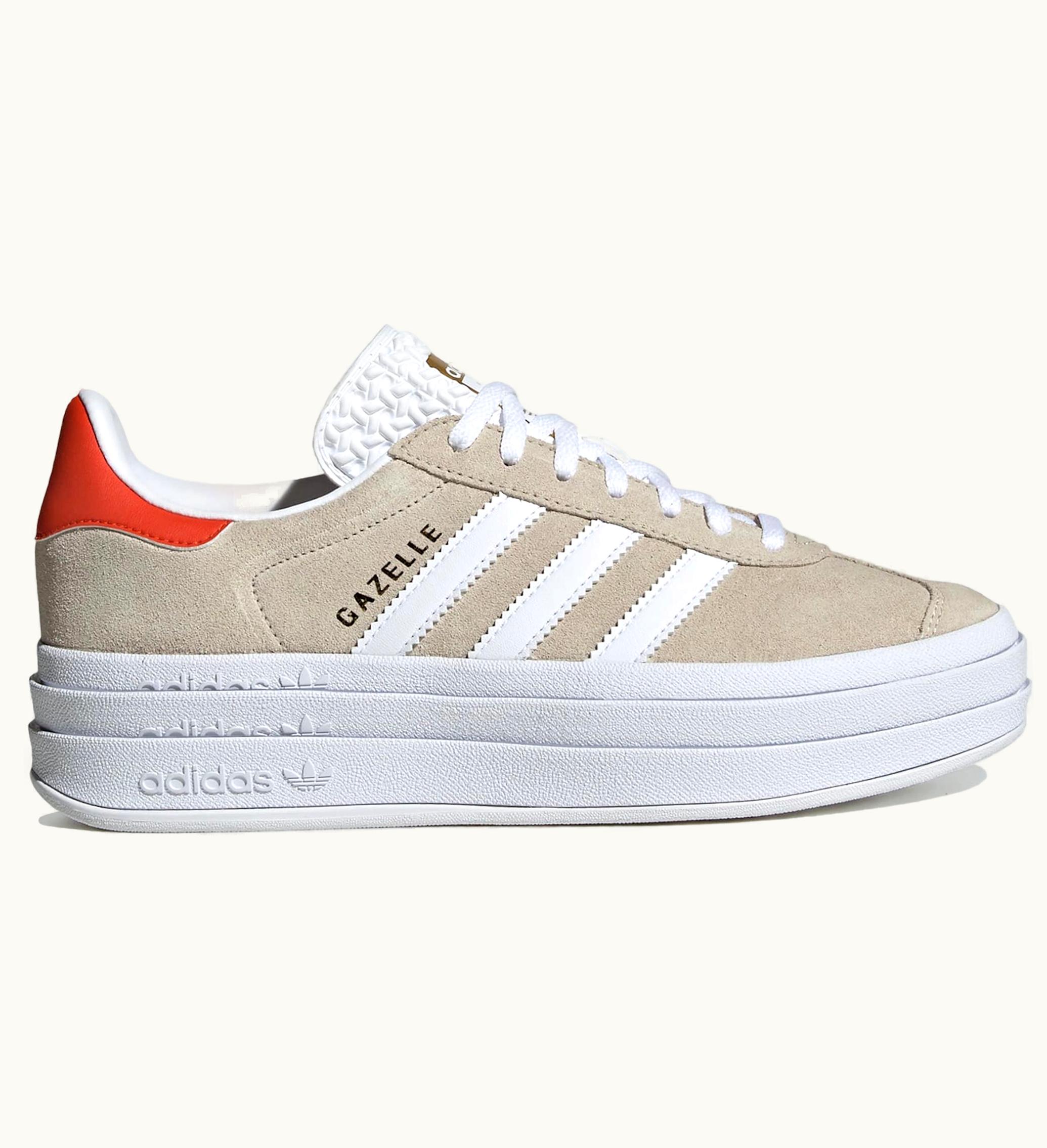 Adidas Gazelle Bold Wonder Beige Collegiate Orange Womens