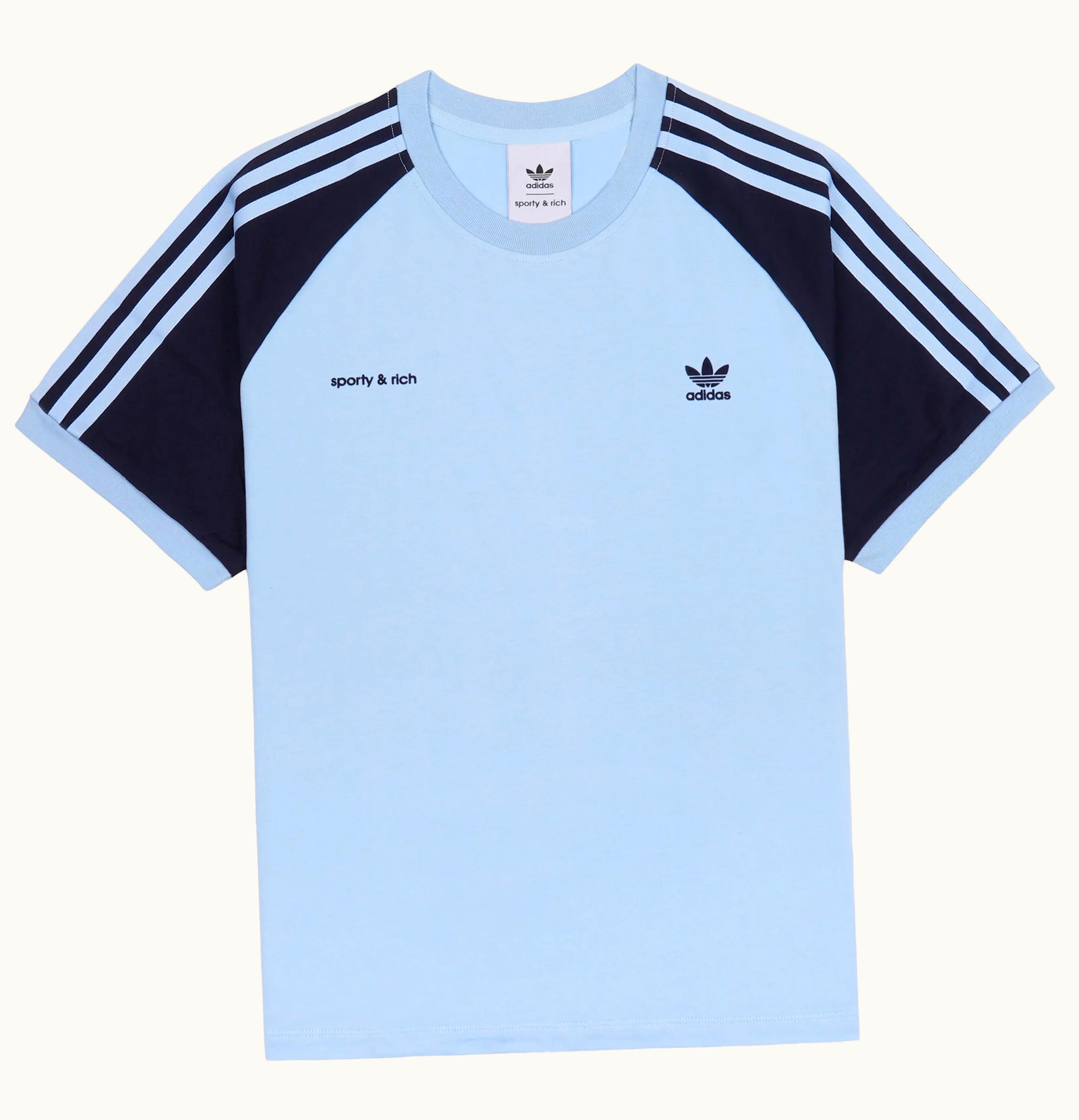 Adidas Adidas Originals X Sporty Rich Ringer Tee Baby Blue Navy
