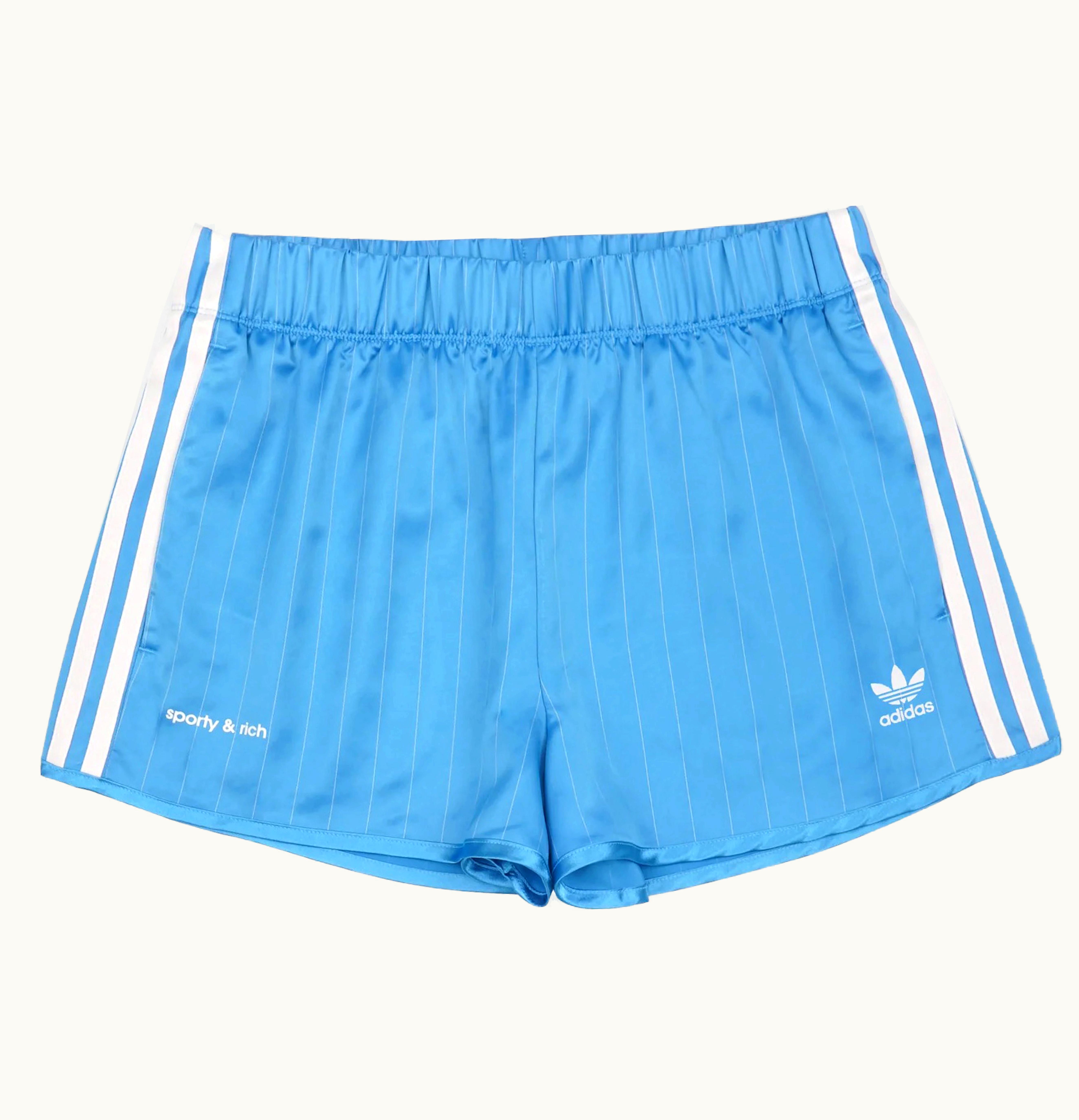 Adidas Adidas Originals X Sporty Rich Track Shorts Baby Blue Cream