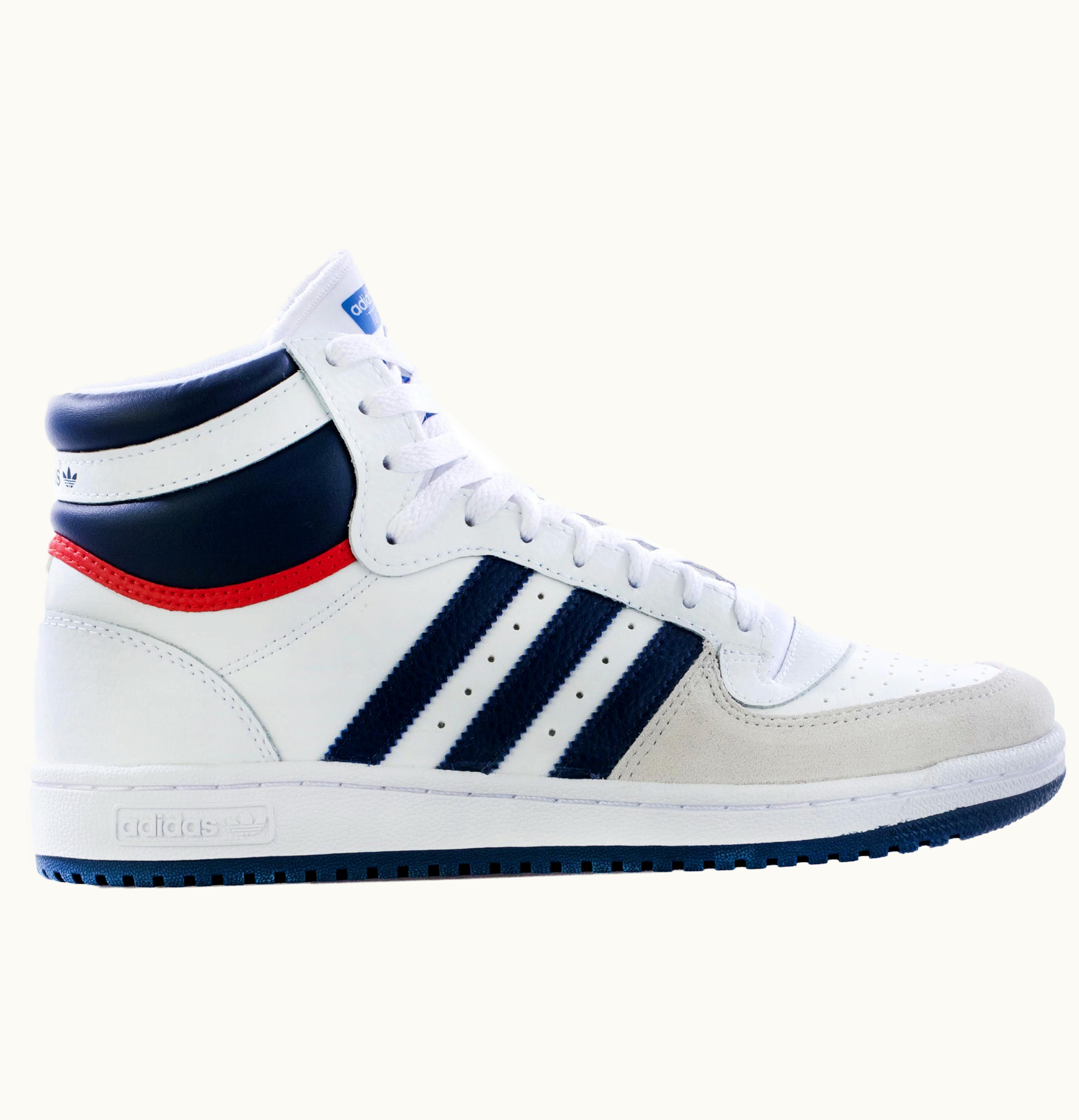 Adidas Top Ten Hi White Navy Red