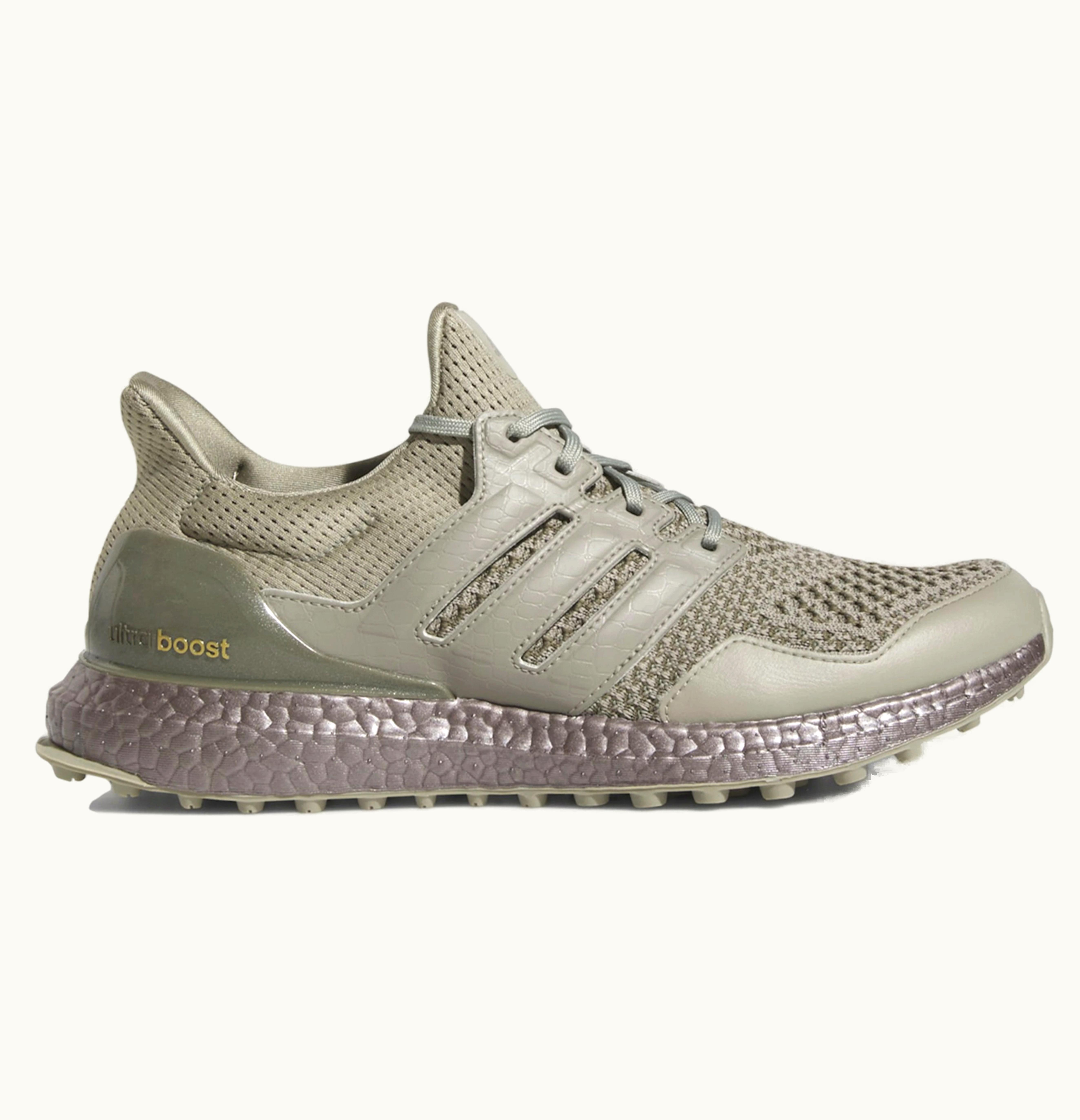 Adidas Adidas Ultra Boost Spikeless Golf Silver Pebble Olive Strata