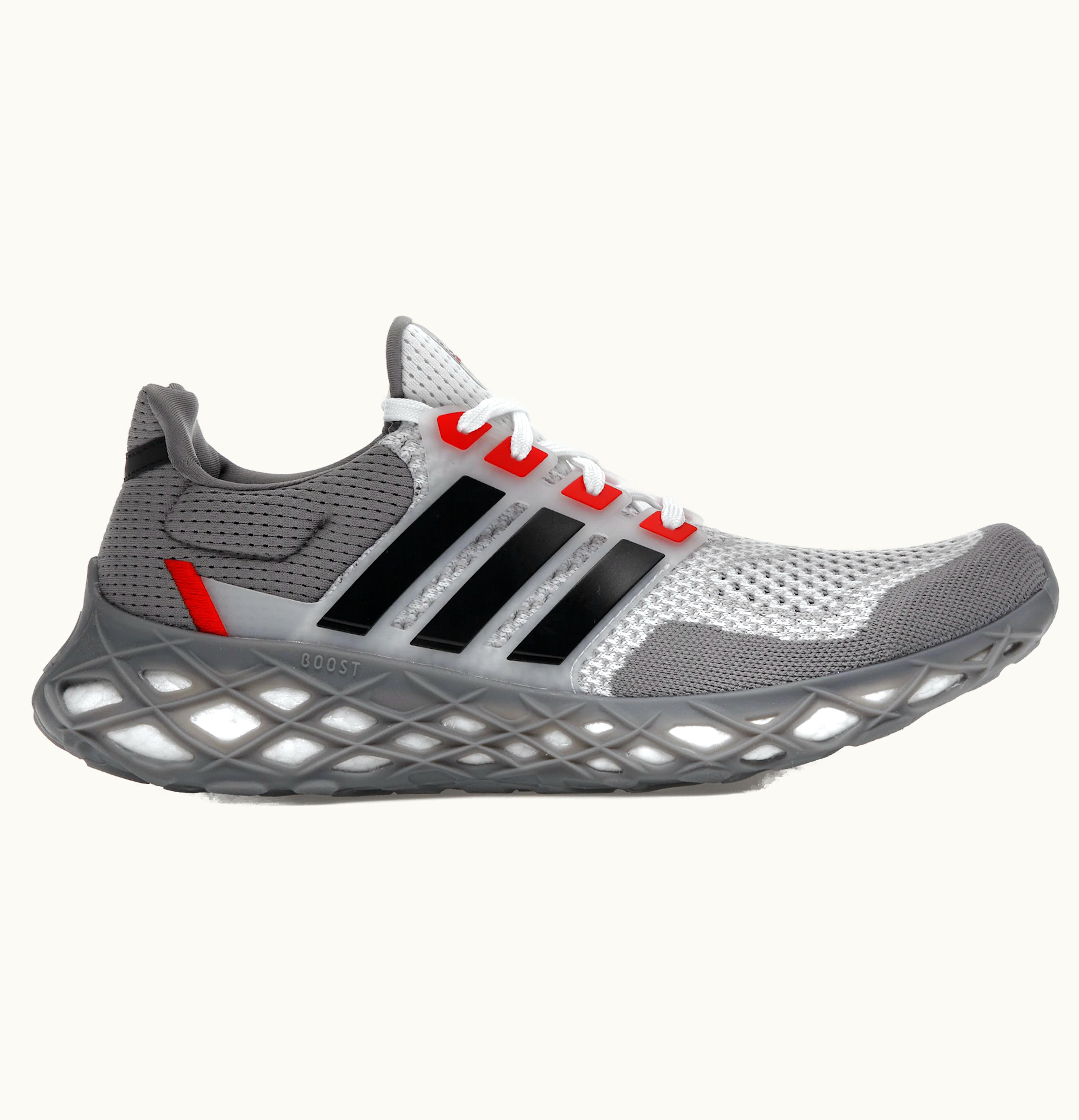 Adidas Ultra Boost Web DNA Grey Vivid Red