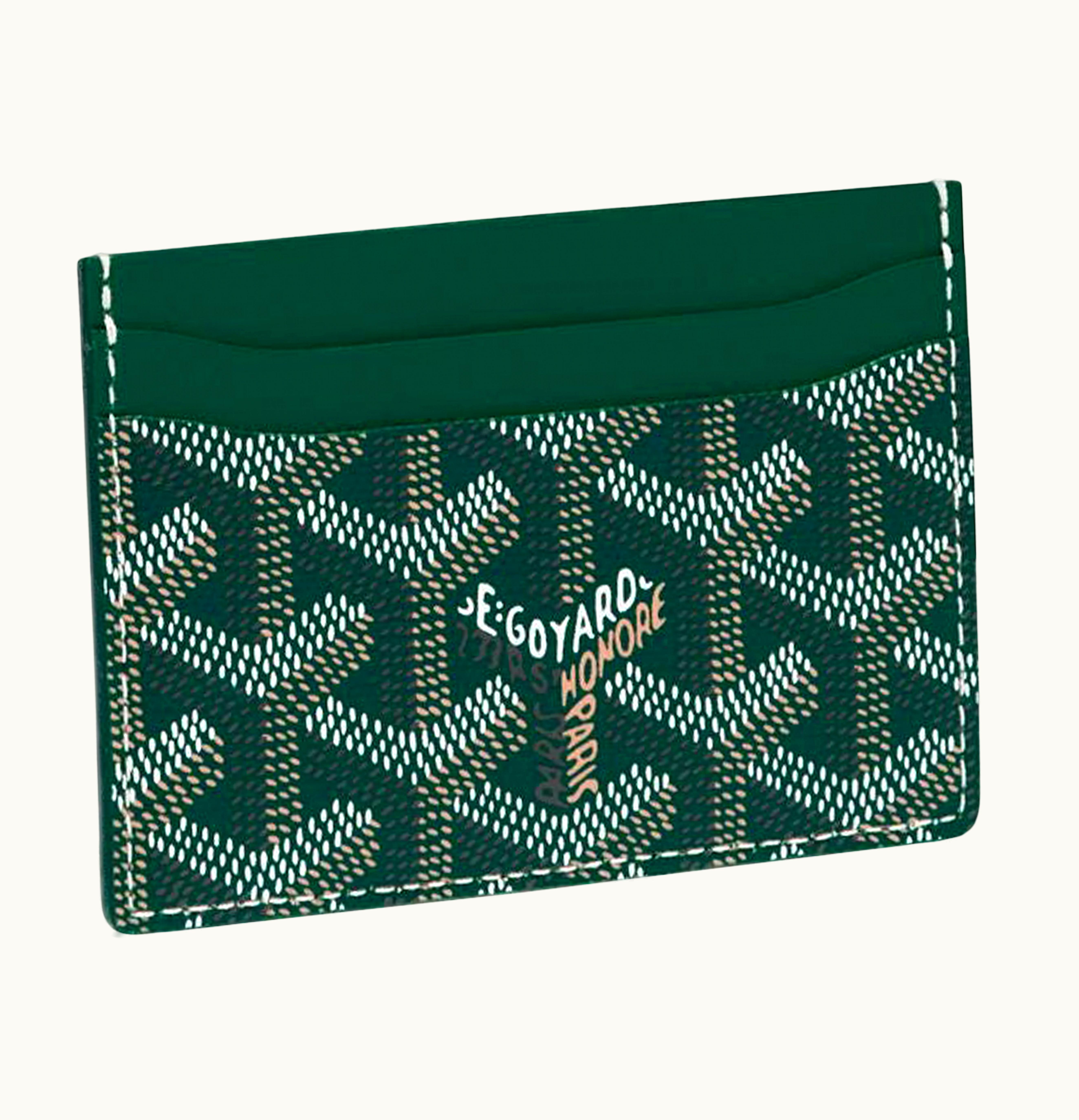Goyard Goyard Saint Sulpice Card Case Chevron Green