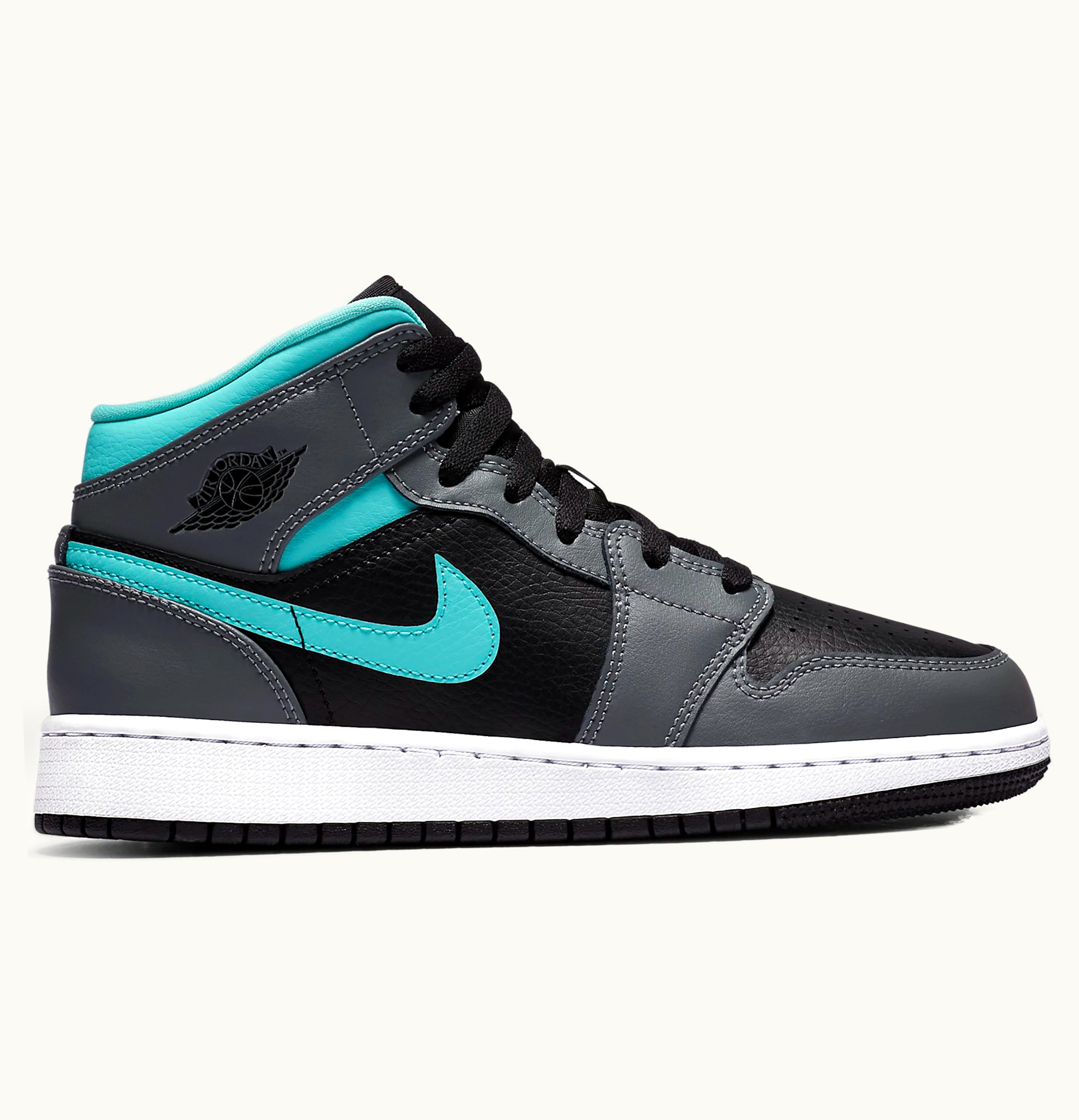 Jordan Air Jordan 1 Mid Grey Aqua GS