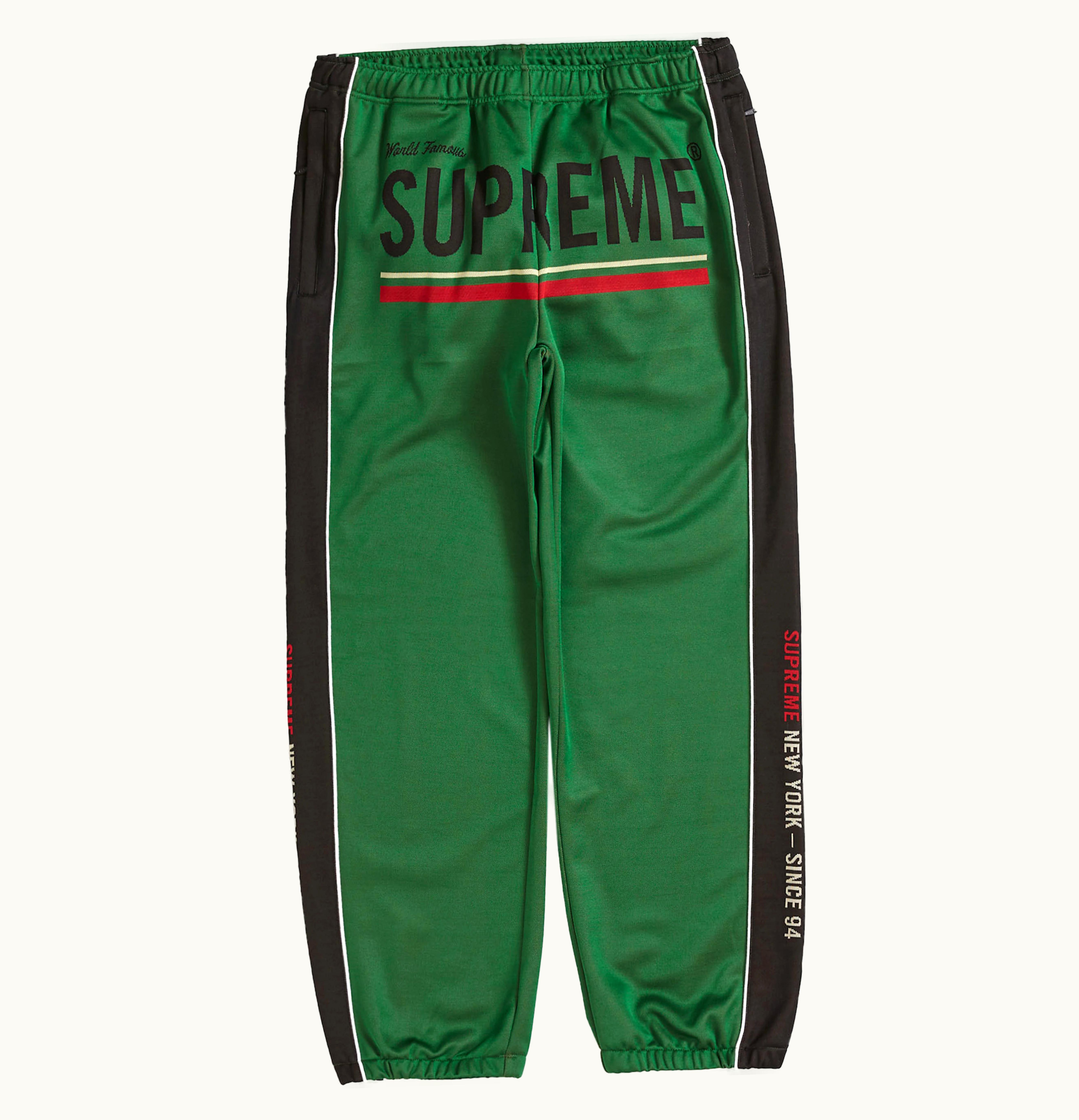 Supreme Supreme World Famous Jacquard Track Pant Green