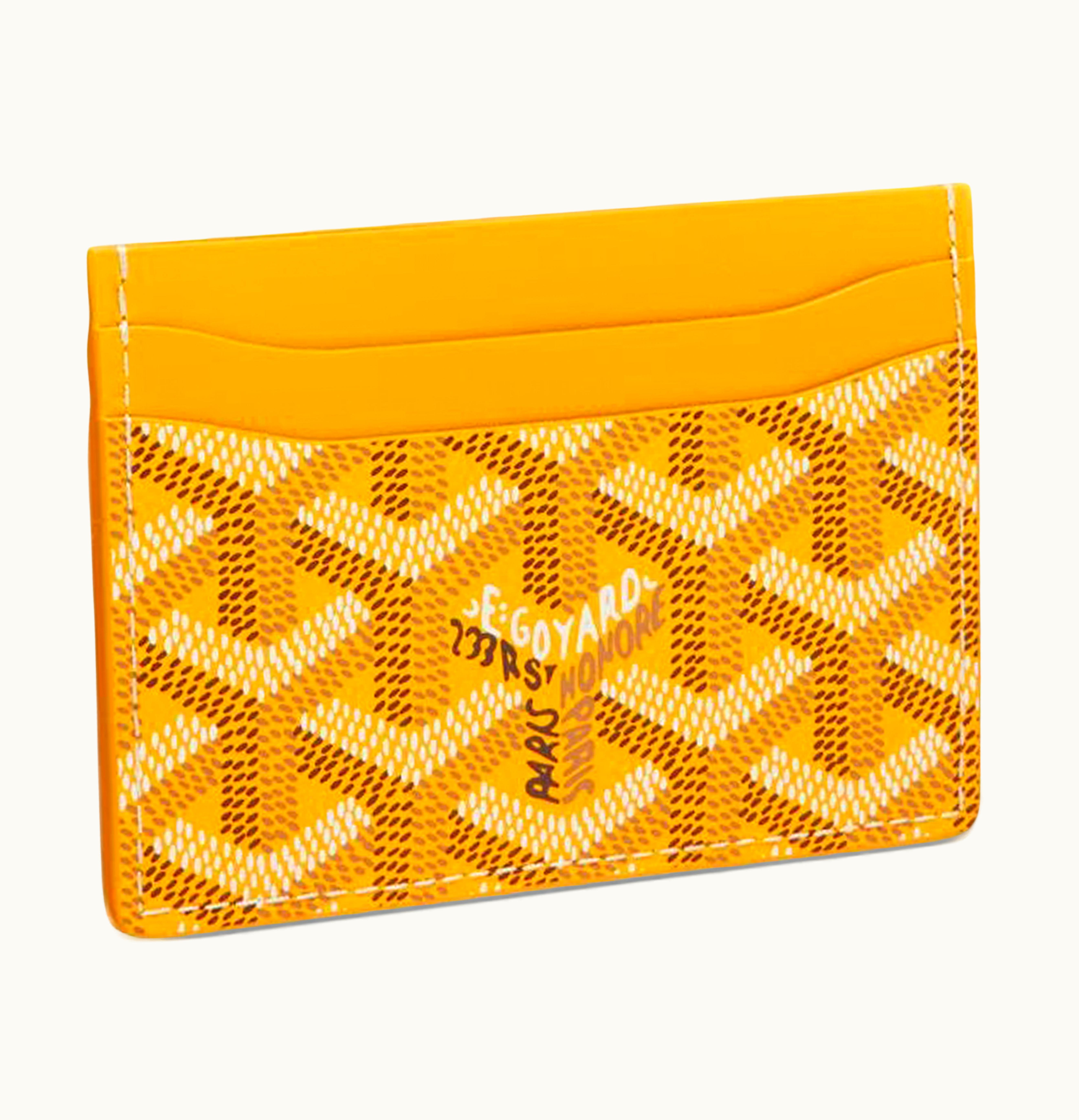 Goyard Goyard Saint Sulpice Card Holder Chevron Yellow