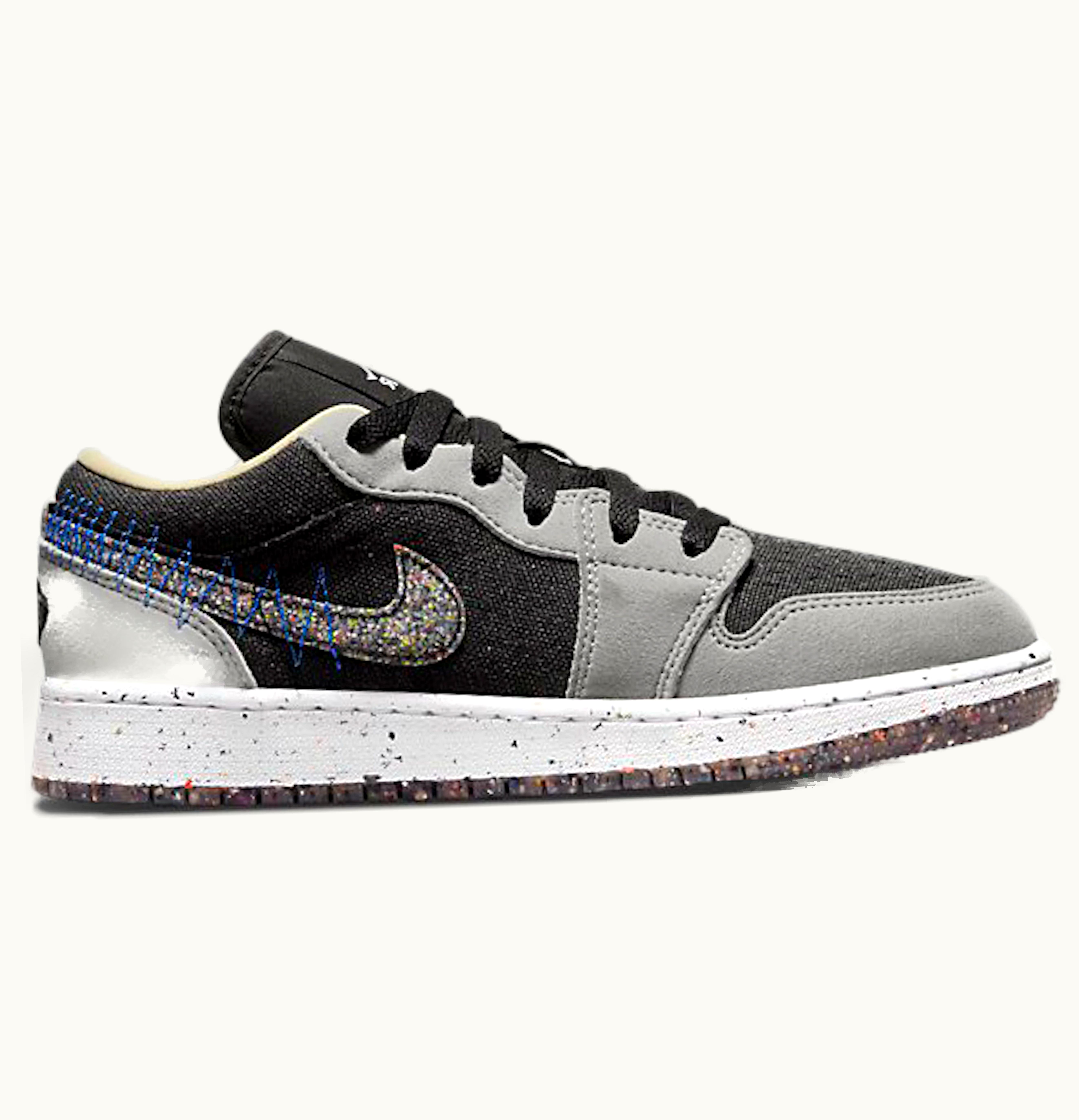 Jordan Air Jordan 1 Low SE Crater Grey Black GS