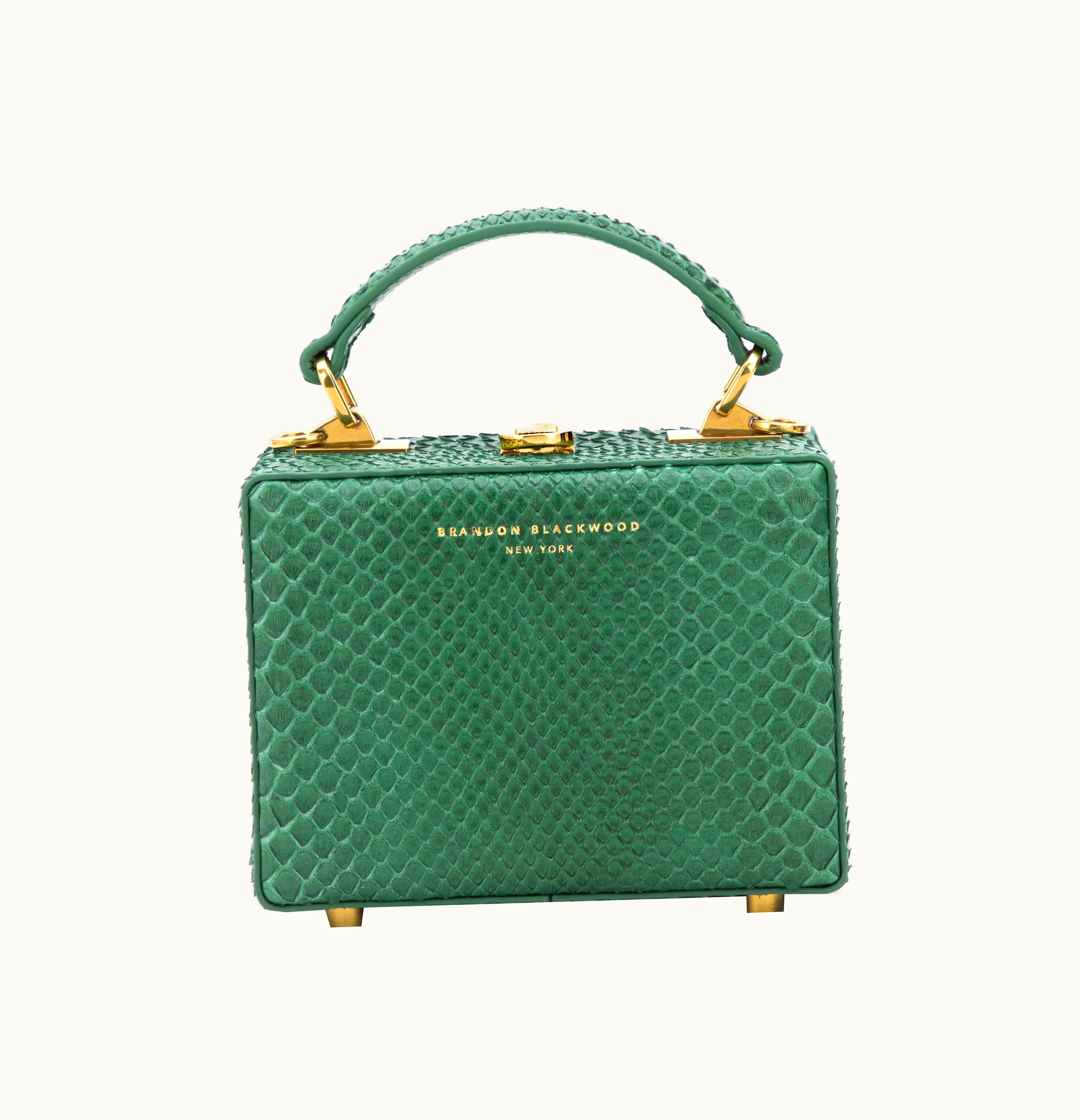 Brandon Blackwood Brandon Blackwood Mini Kendrick Trunk Python Forest Green