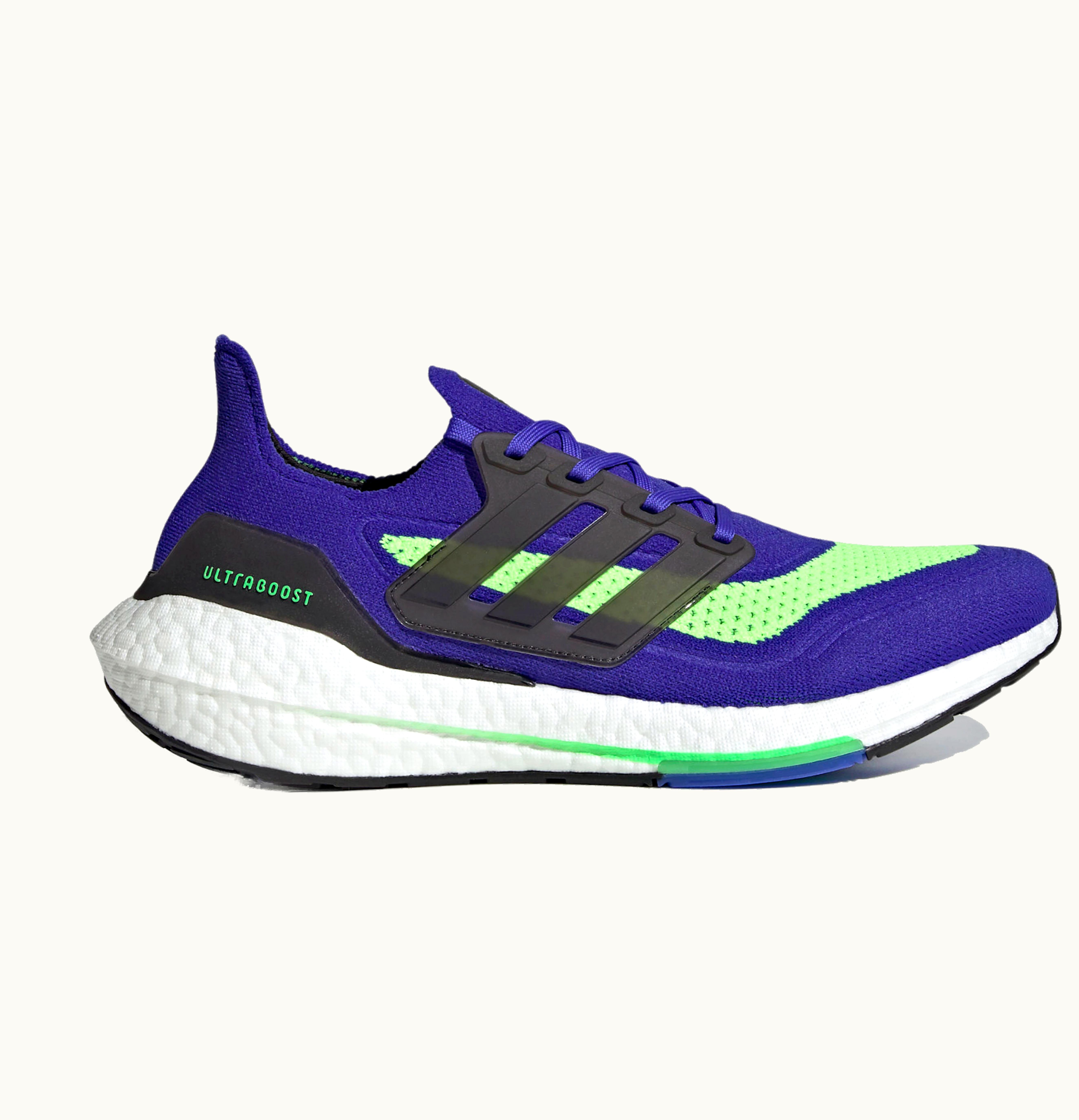 Adidas Ultra Boost 21 Sonic Ink Screaming Green