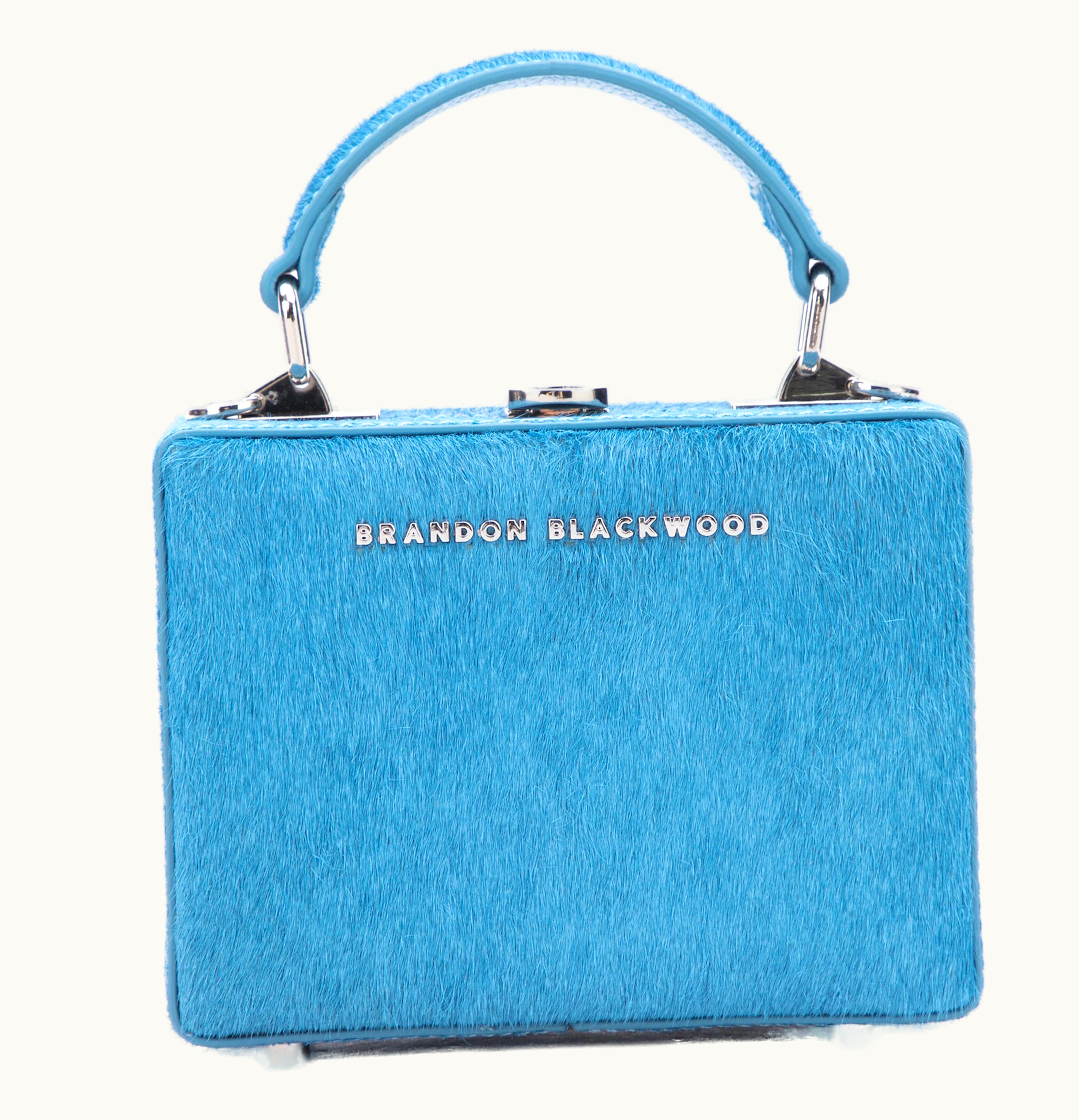 Brandon Blackwood Brandon Blackwood Mini Kendrick Trunk Ponyhair Aqua Blue