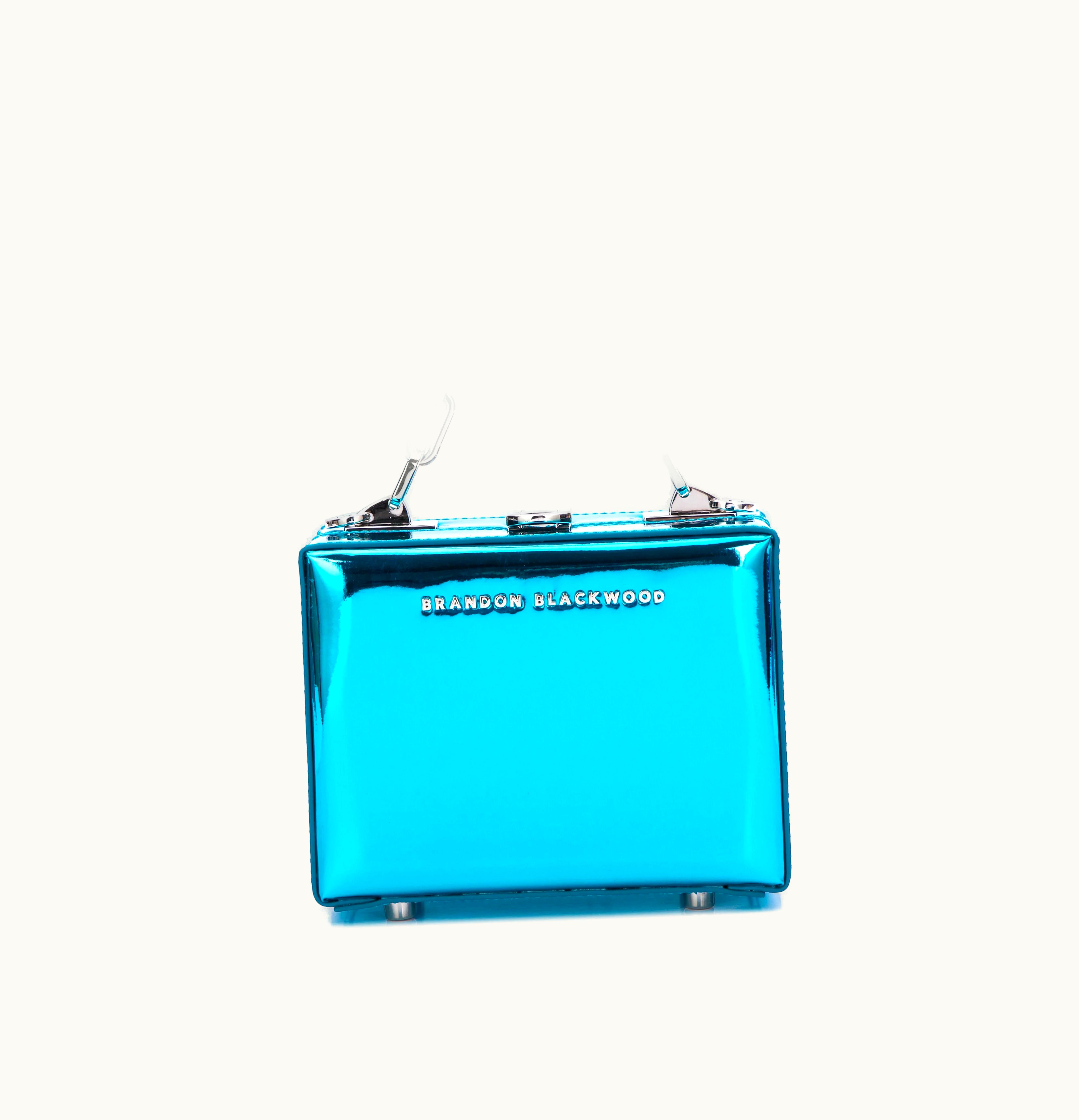 Brandon Blackwood Brandon Blackwood Mini Kendrick Trunk Blue Metallic Mirror