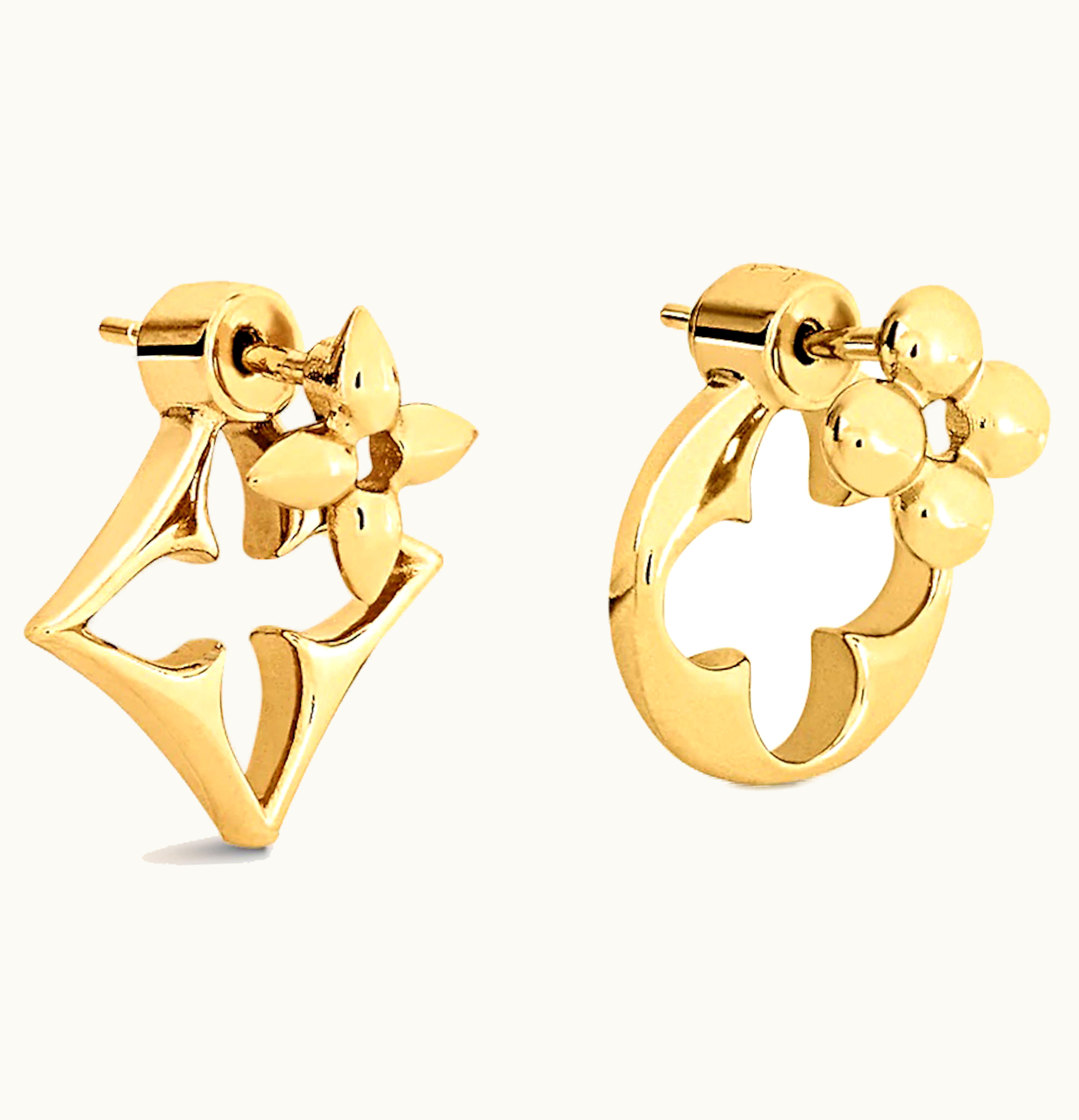 Louis Vuitton Louis Vuitton LV Flowergram Earrings Gold