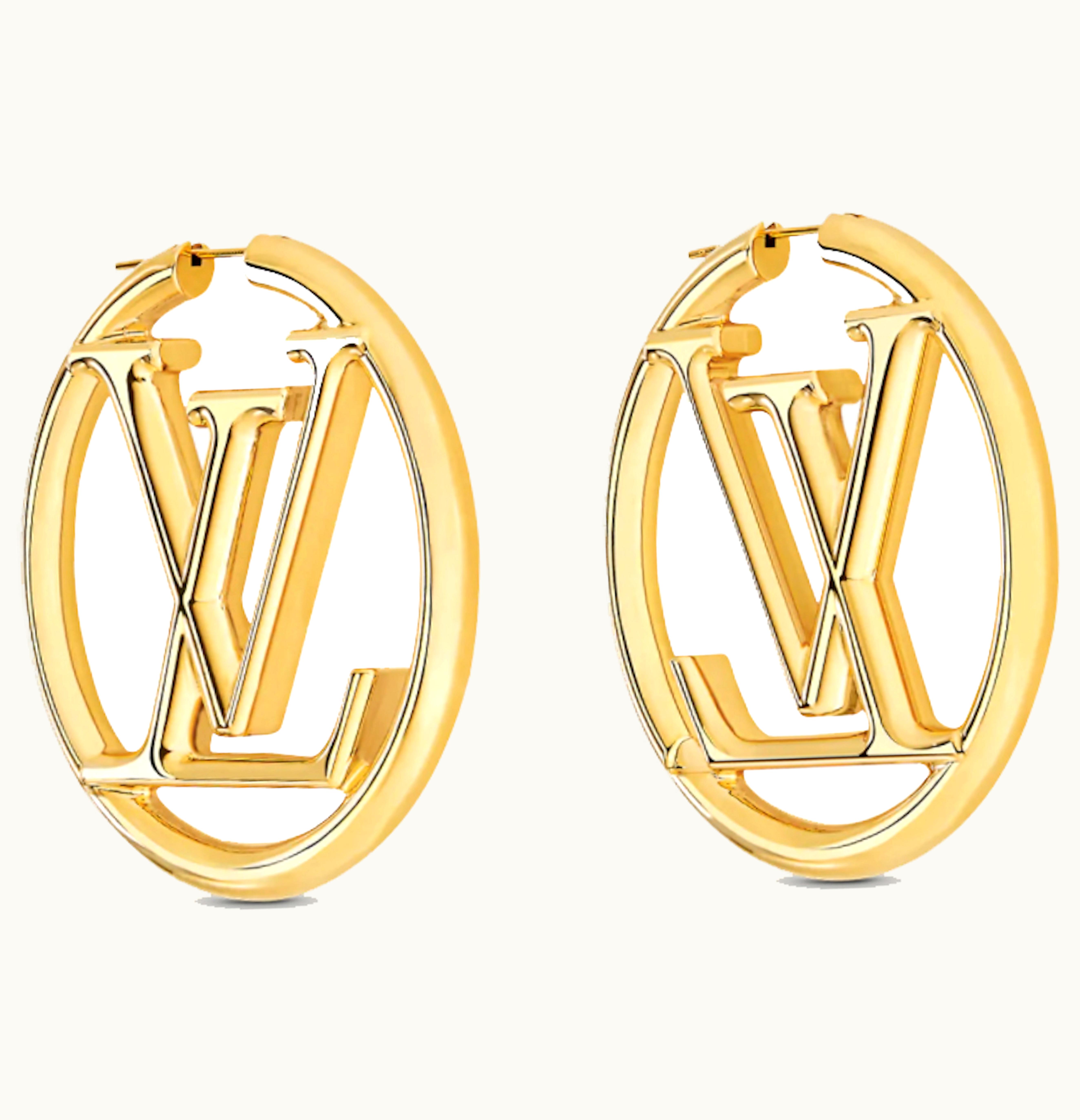 Louis Vuitton Louis Vuitton Louise Hoop Earrings Gold