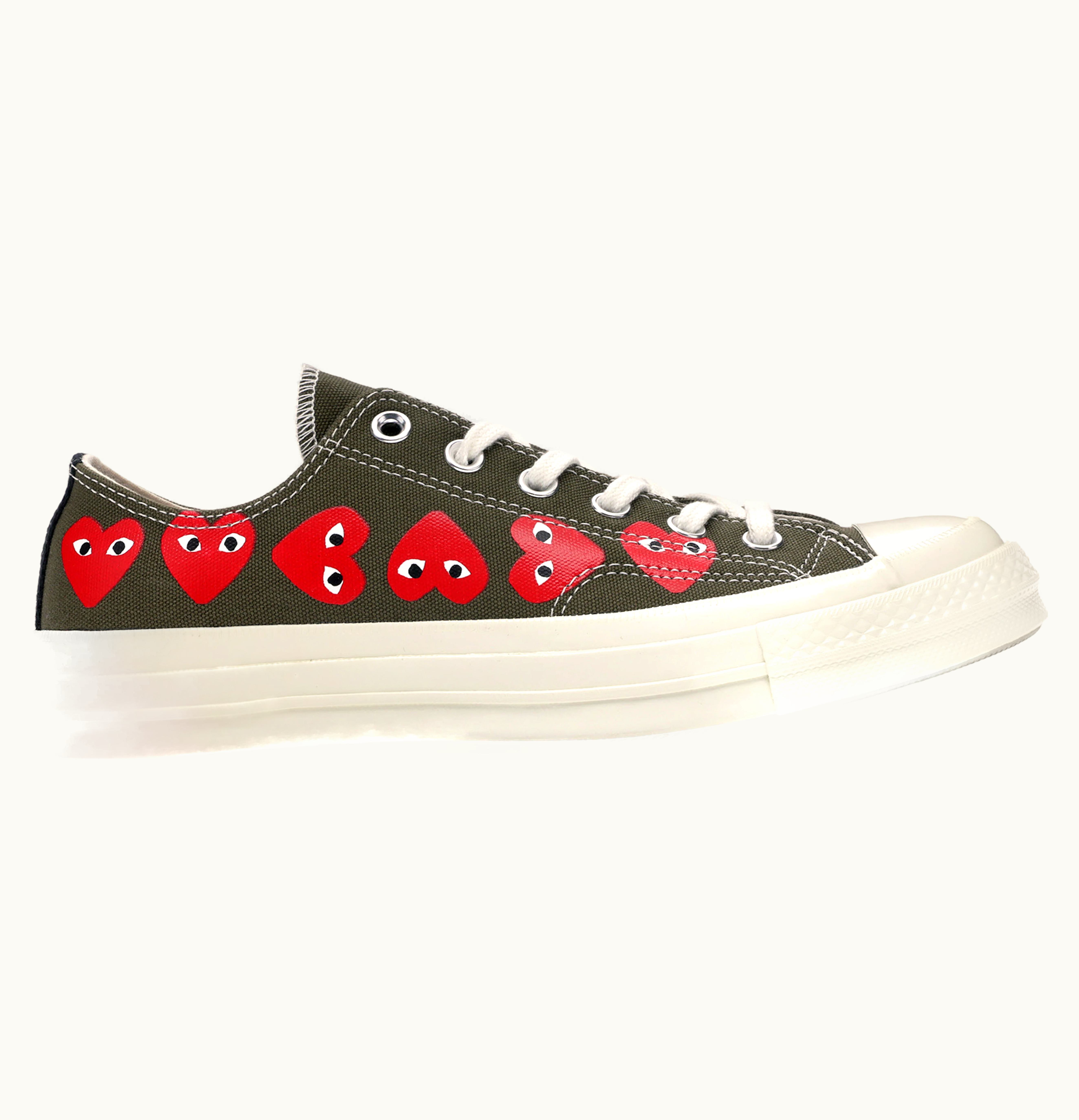 Converse Chuck Taylor All Star 70s Ox Comme des Garcons Multi Heart Green