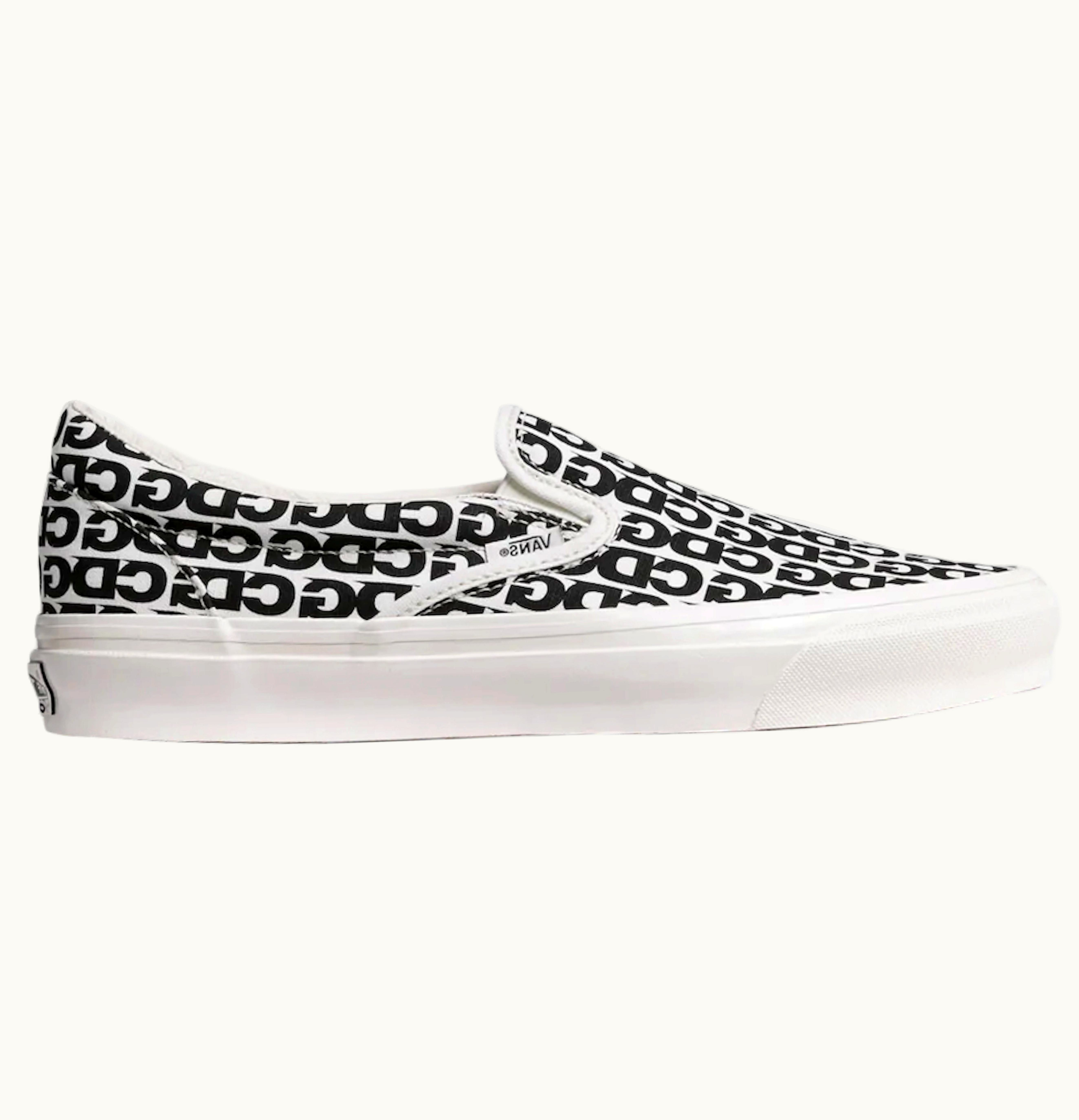 Vans Vault Slip On LX Comme des Garcons White Black