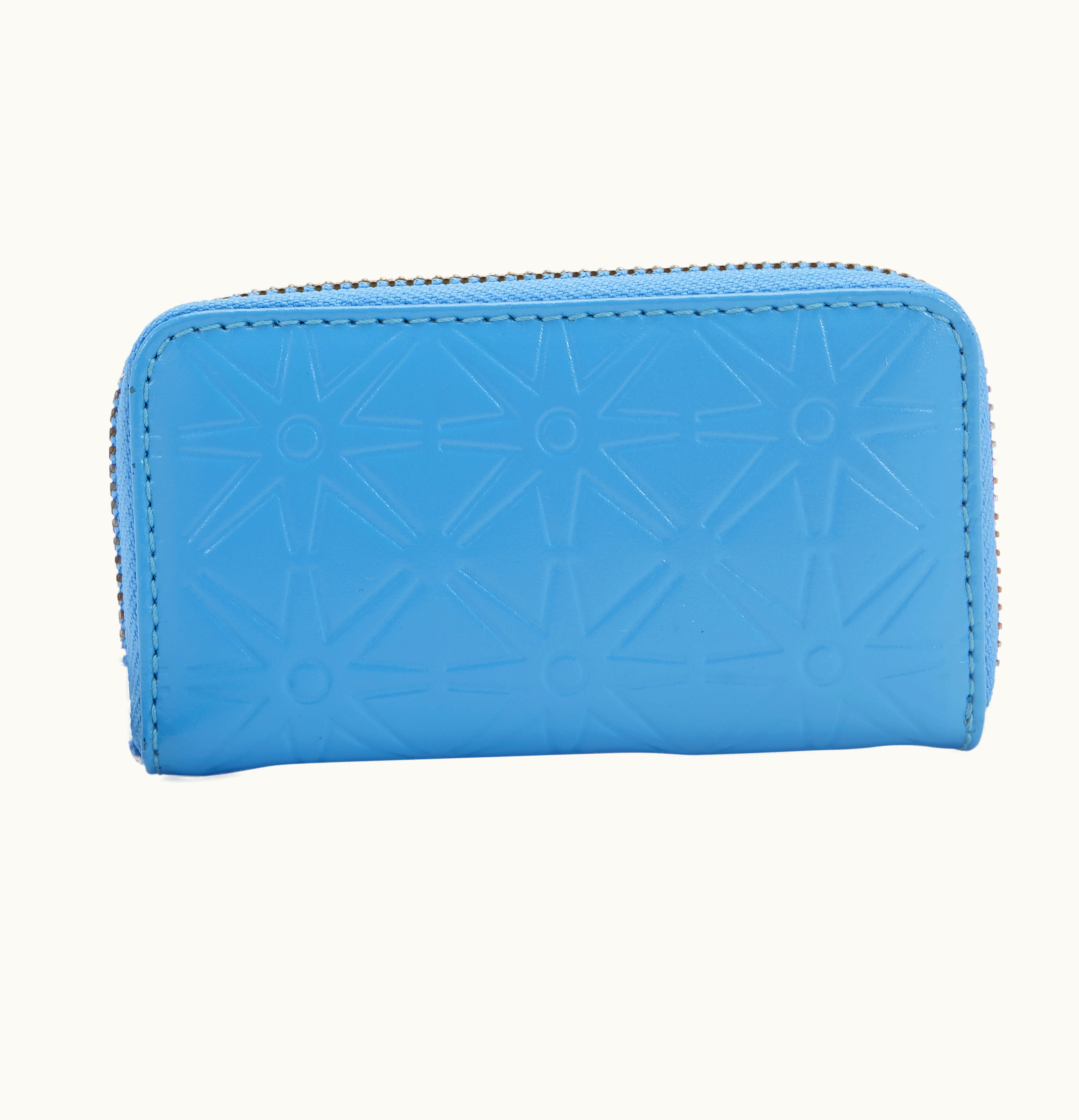 Comme Des Garçons Comme des Garcons SA4100EA Wallet Star Embossed Mini Blue