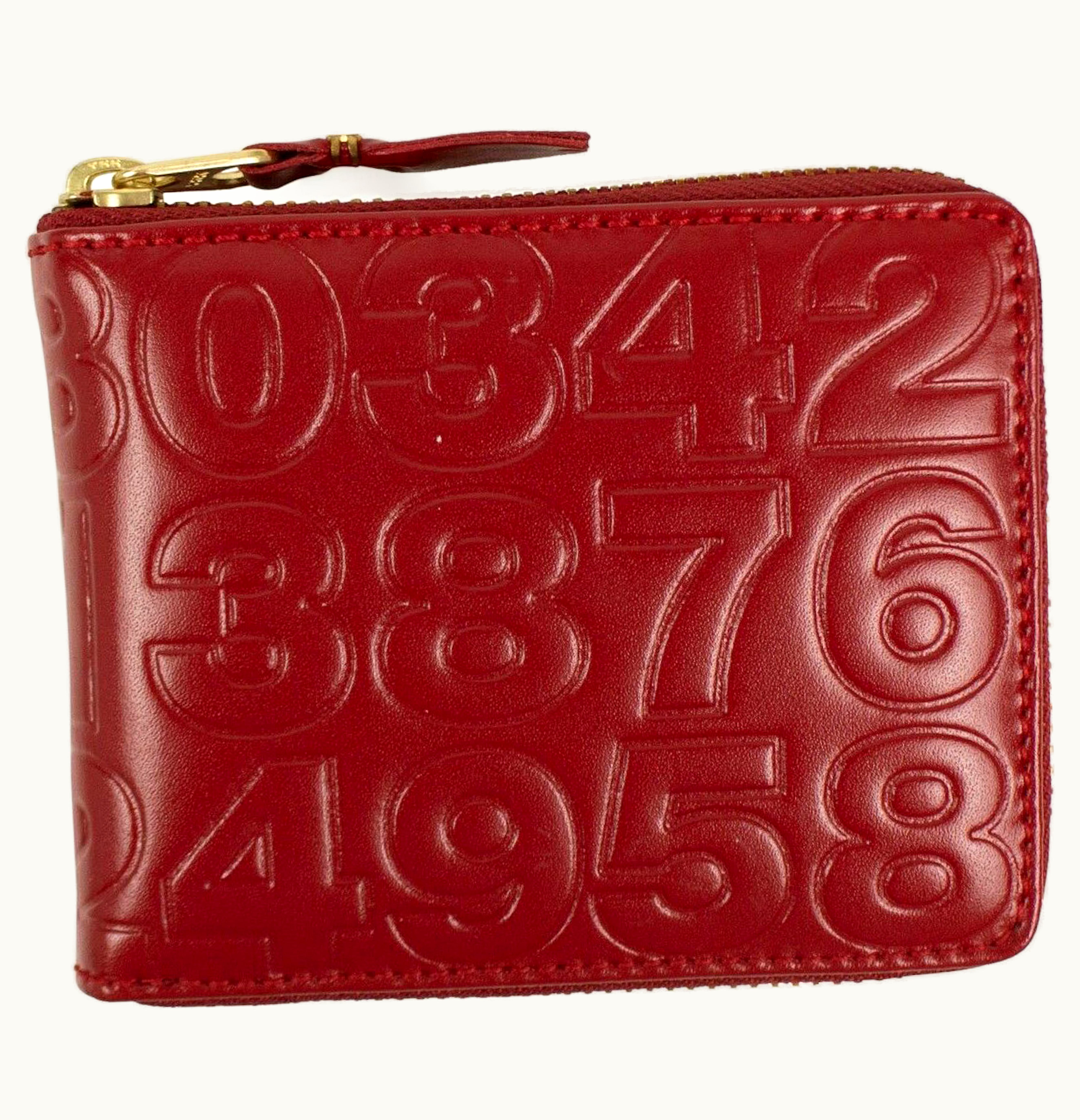 Comme Des Garçons Comme des Garcons SA710ED Wallet Number Embossed Small Red