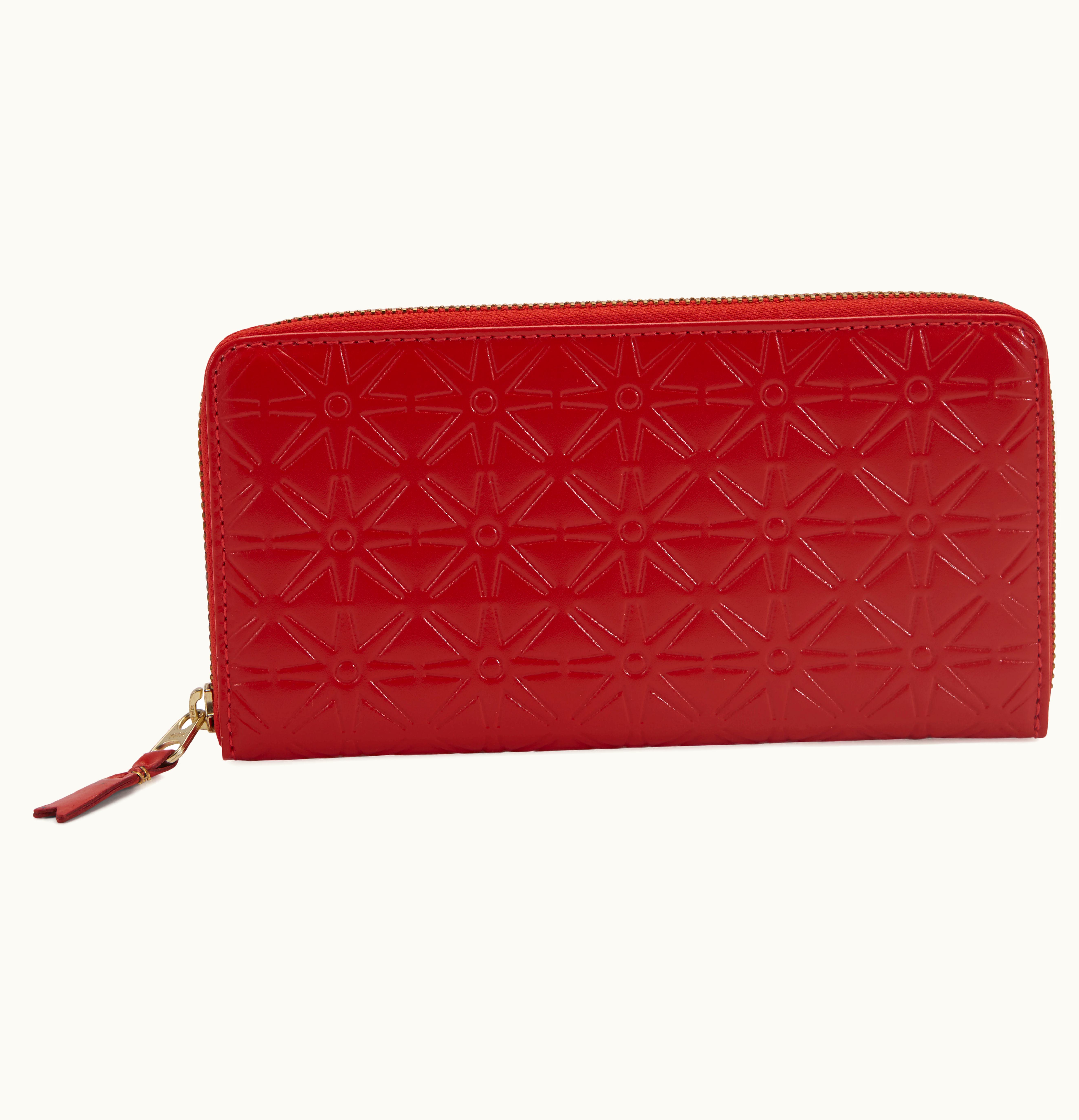 Comme Des Garçons Comme des Garcons SA010EA Wallet Star Embossed Orange